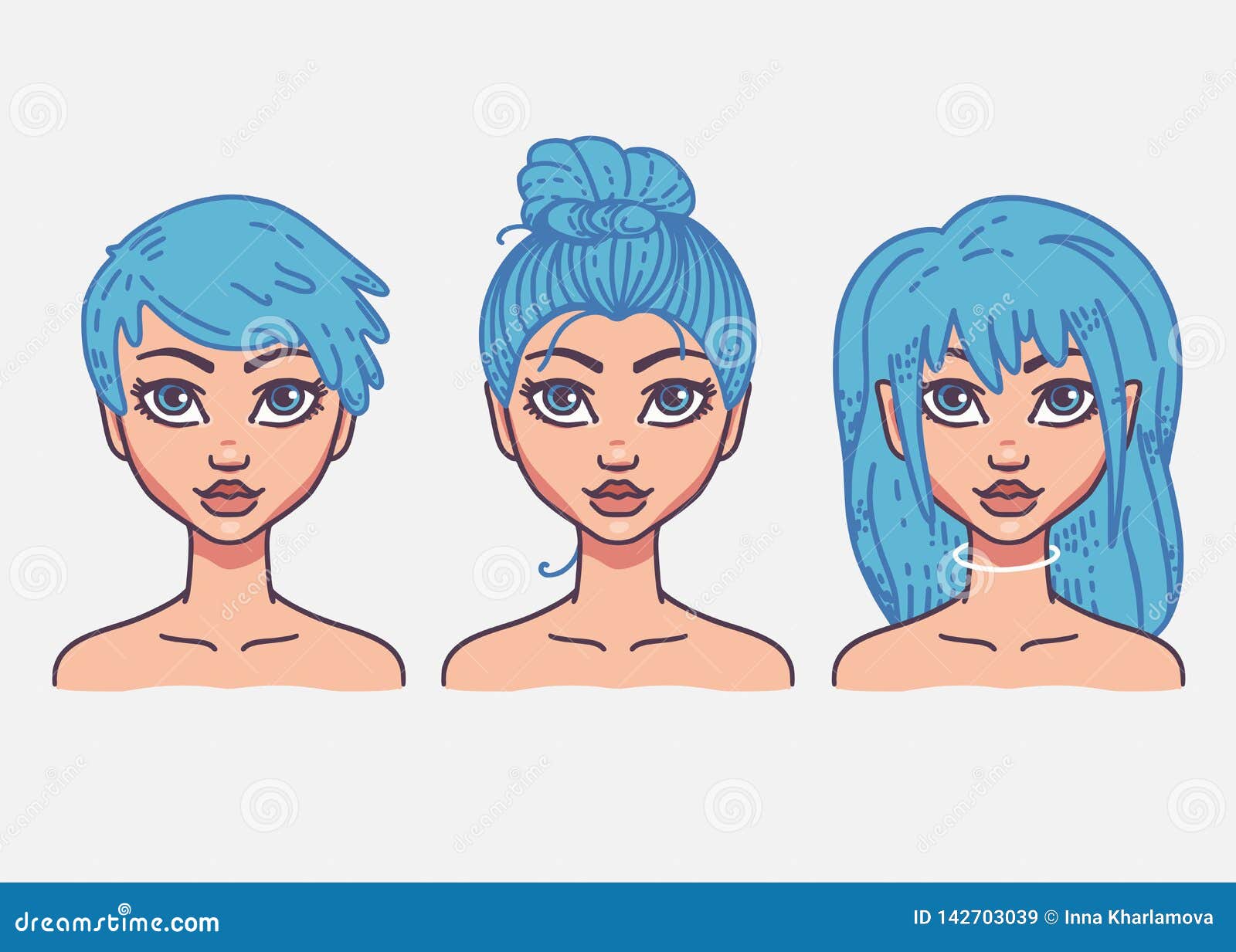 Types of female hairstyles stock vector. Illustration of haircuts - 142703039 Types of female hairstyles stock vector. Illustration of haircuts - 142703039