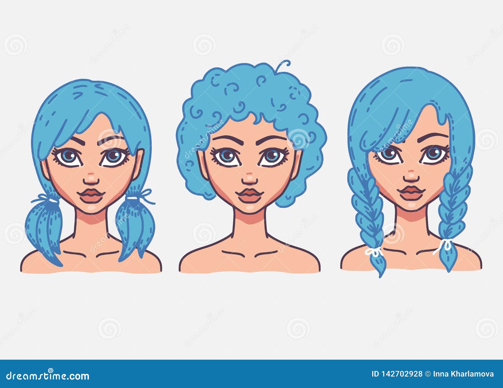 Types of Female Hairstyles. Stock Vector - Illustration of haircuts, appearance: 142702928 Types of Female Hairstyles. Stock Vector - Illustration of haircuts, appearance: 142702928