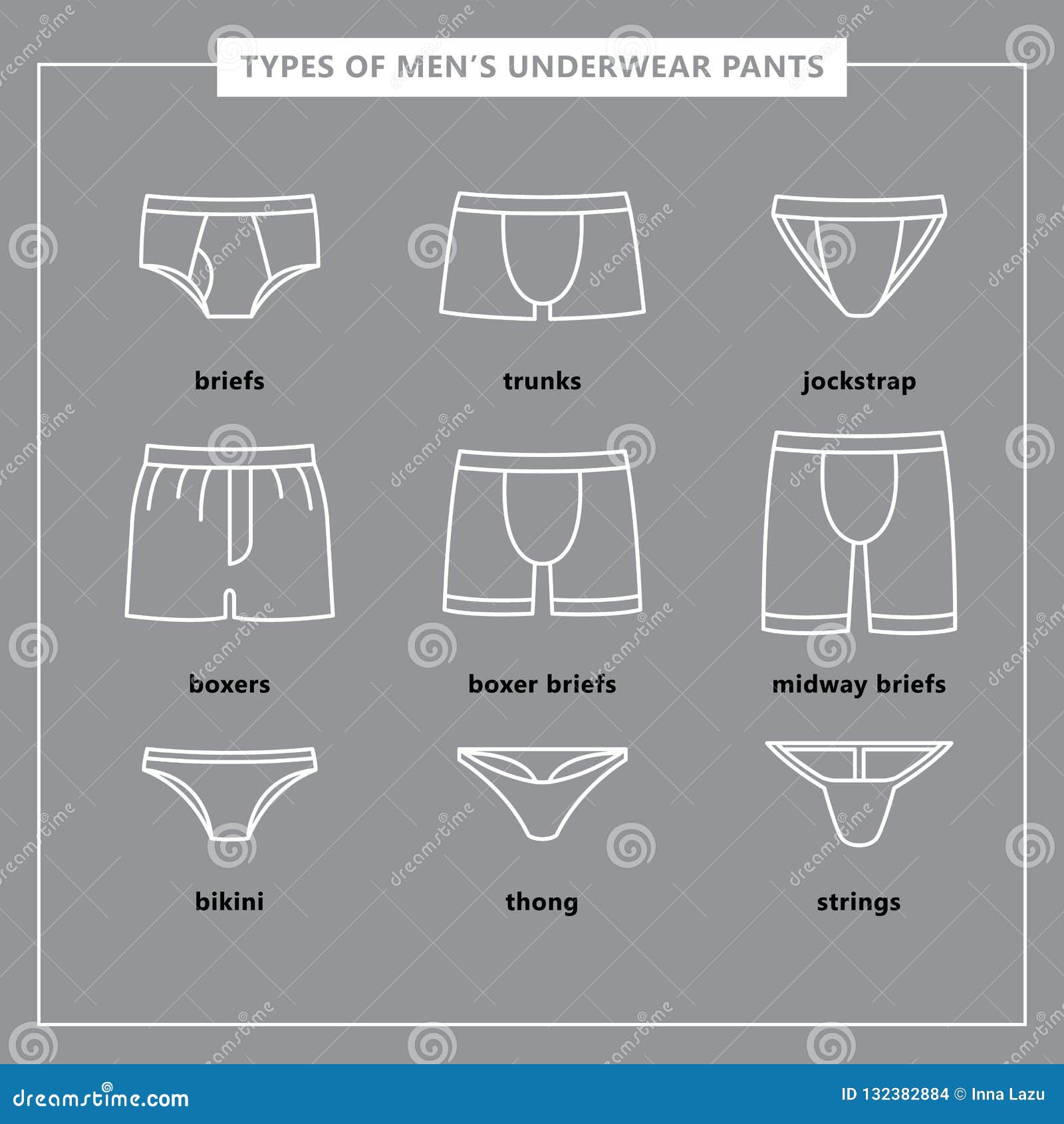 types of men`s underwear pants