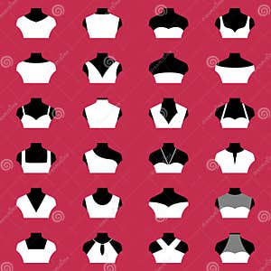 Types Of Necklines Vector Illustration CartoonDealer 79037677