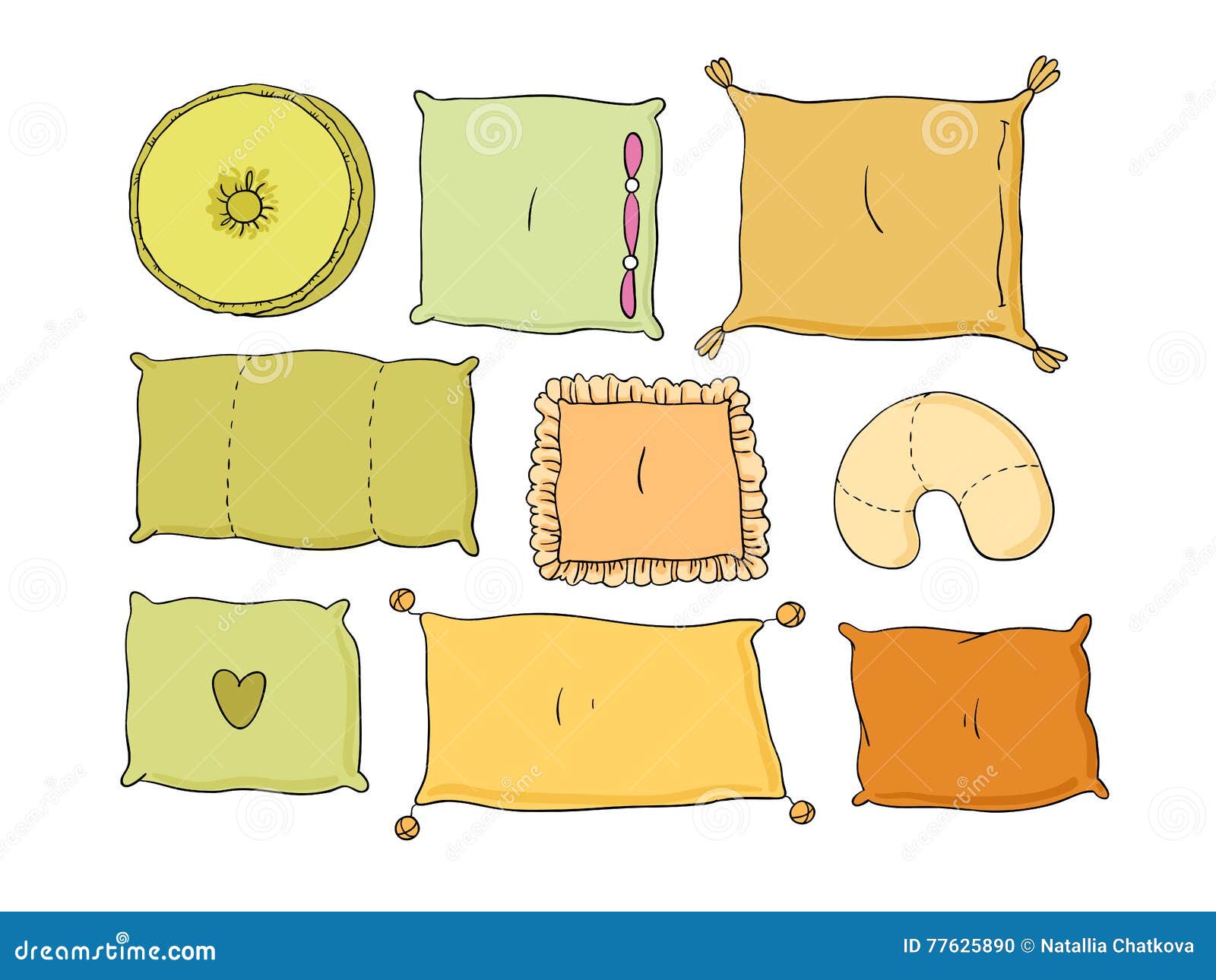 https://thumbs.dreamstime.com/z/types-sleeping-pillows-set-hand-drawing-isolated-objects-white-background-vector-illustration-77625890.jpg