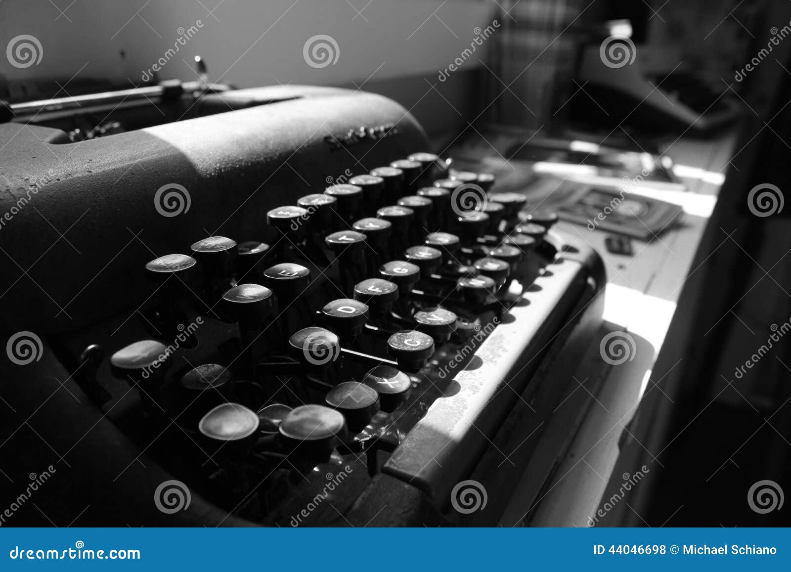 Typewriter Black & White Macro Stock Photo Image of mechanical