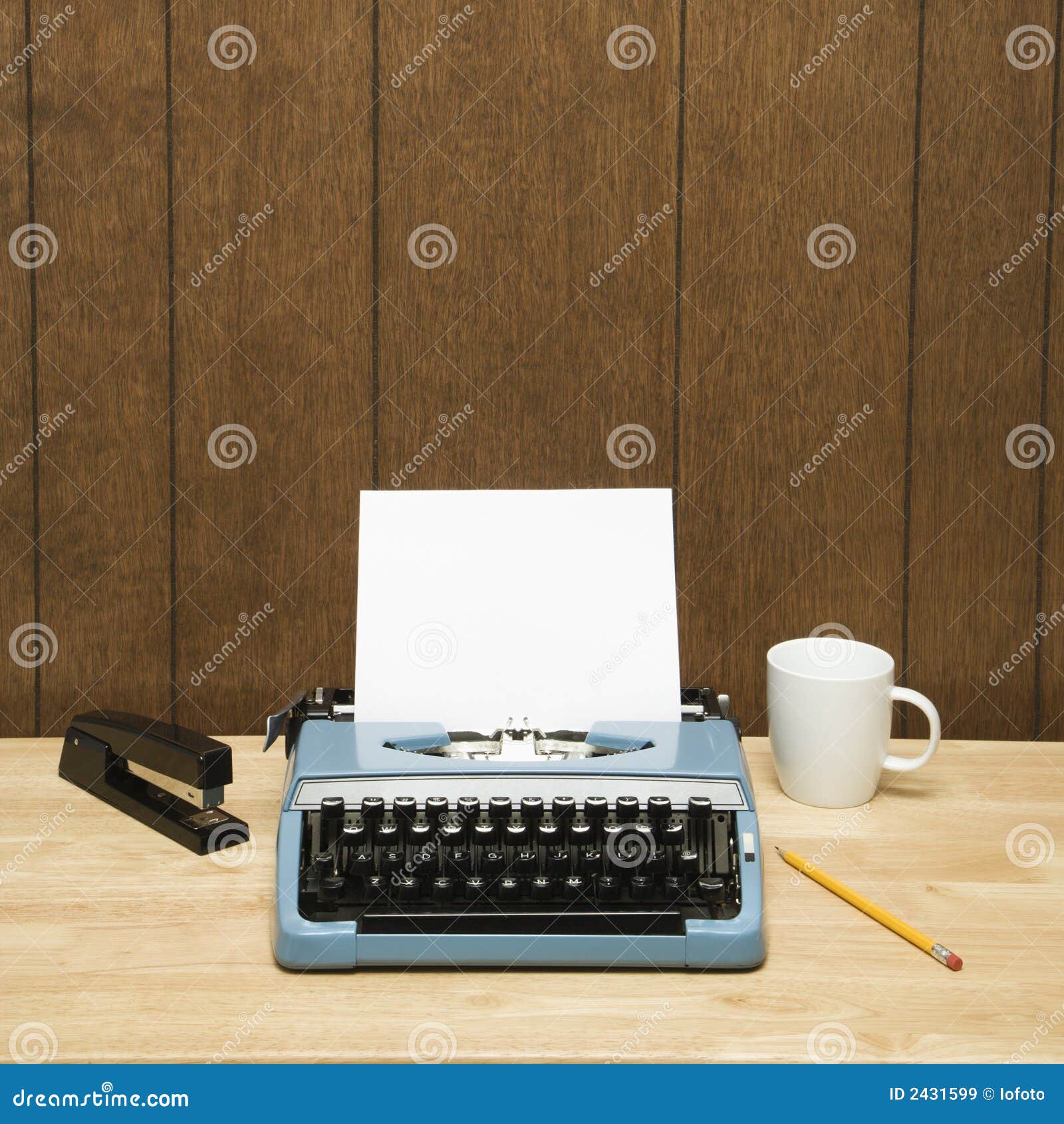 Typewriter on desk. stock image. Image of type, business 2431599