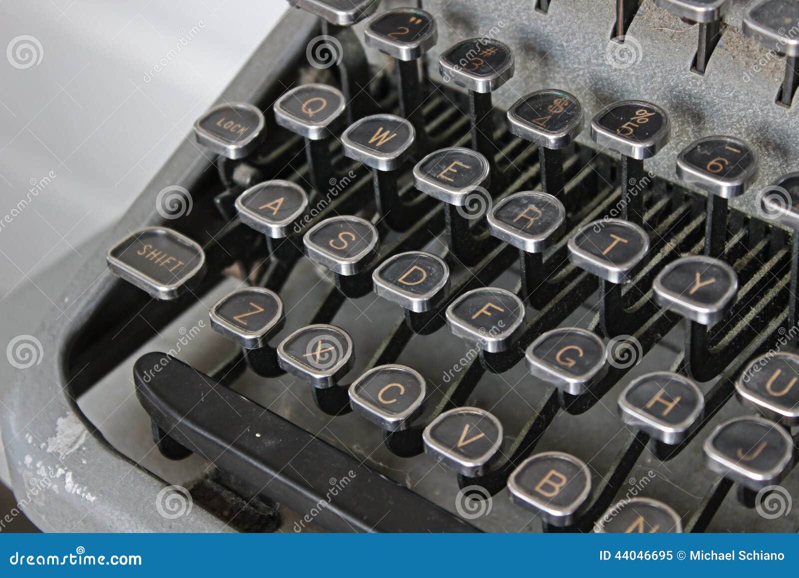 Typewriter Qwerty Black Keys Stock Image Image of detail, nostalgic
