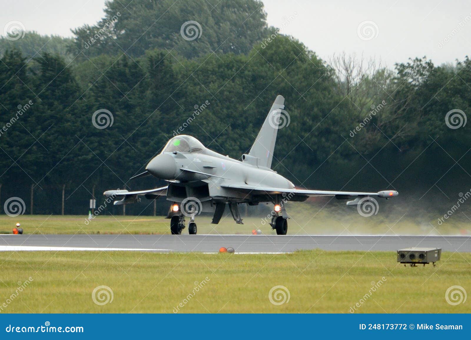 Typhoon FGR4 Fighter Jet Scramble from Military Airfield, Editorial