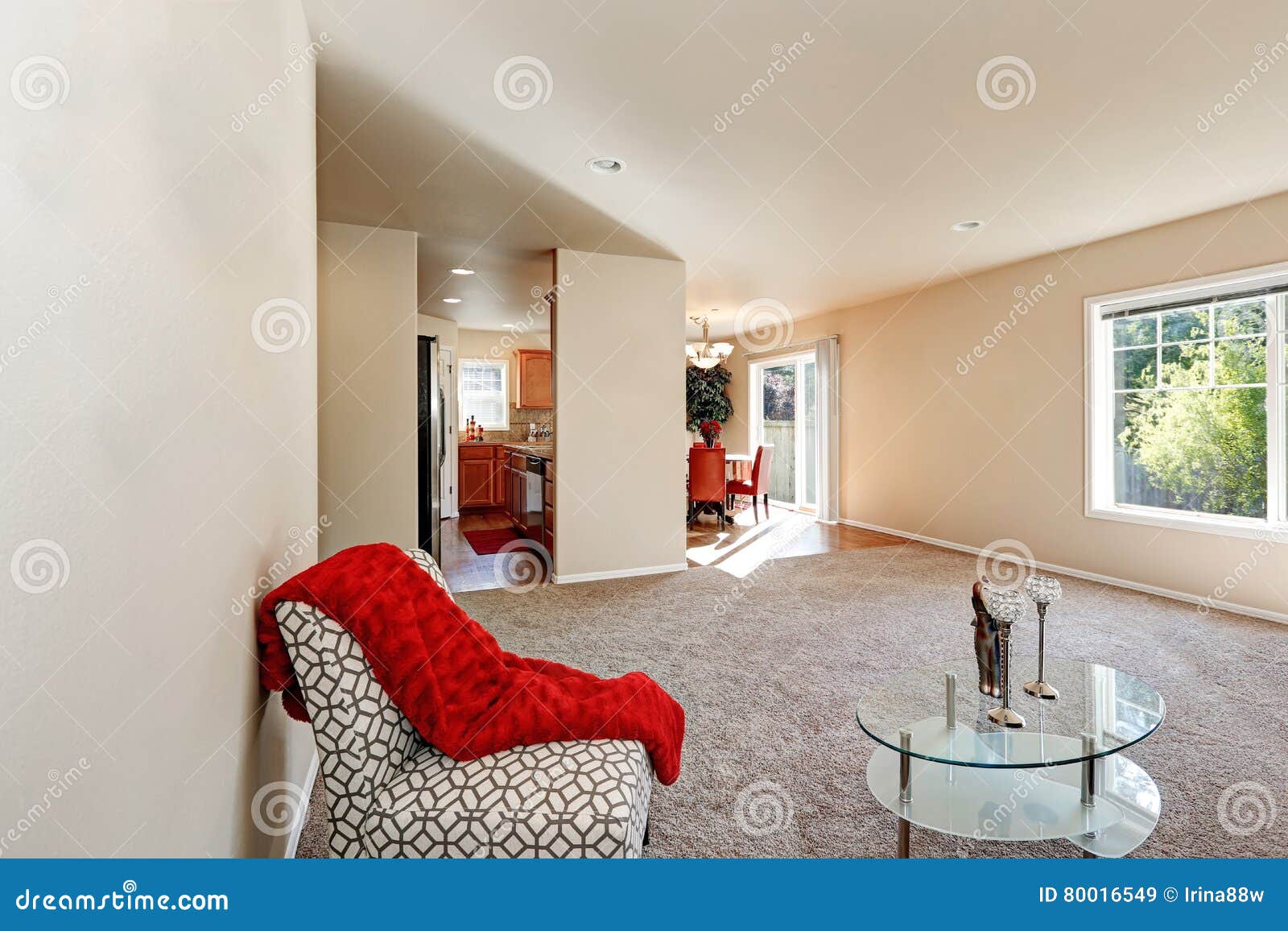 Typical American Living Room Interior Design Stock Image