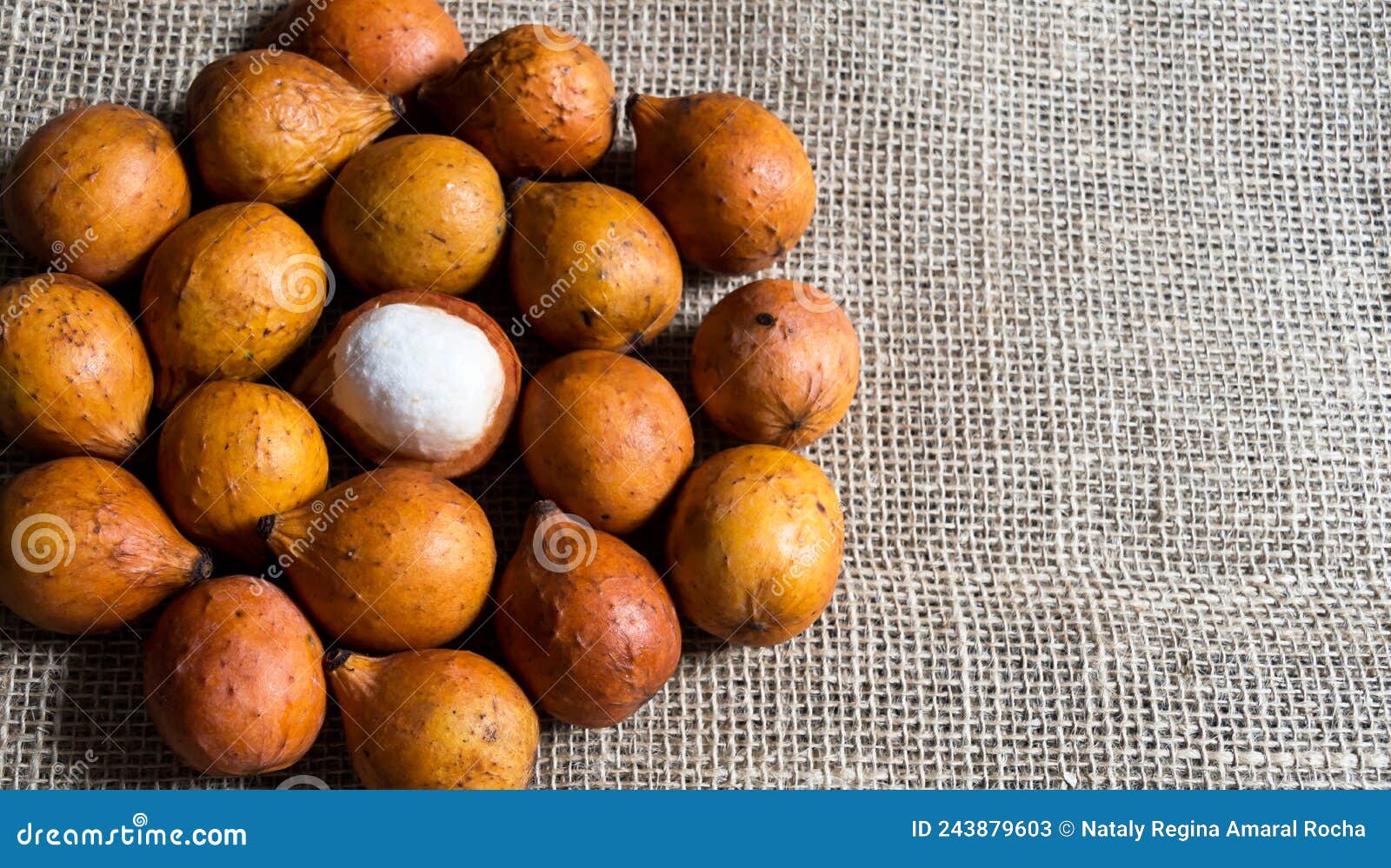Small Round Brazilian Fruit with Yellow Skin and White Pulp Named ...
