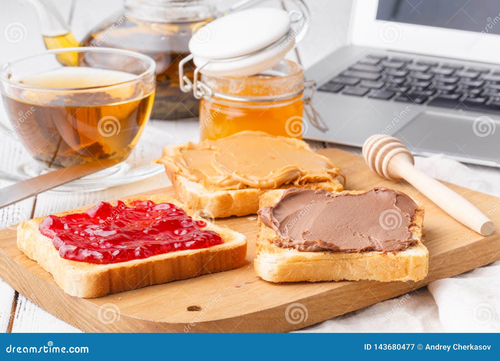 Typical Breakfast at the Hotel with Toast Stock Image Image of asian