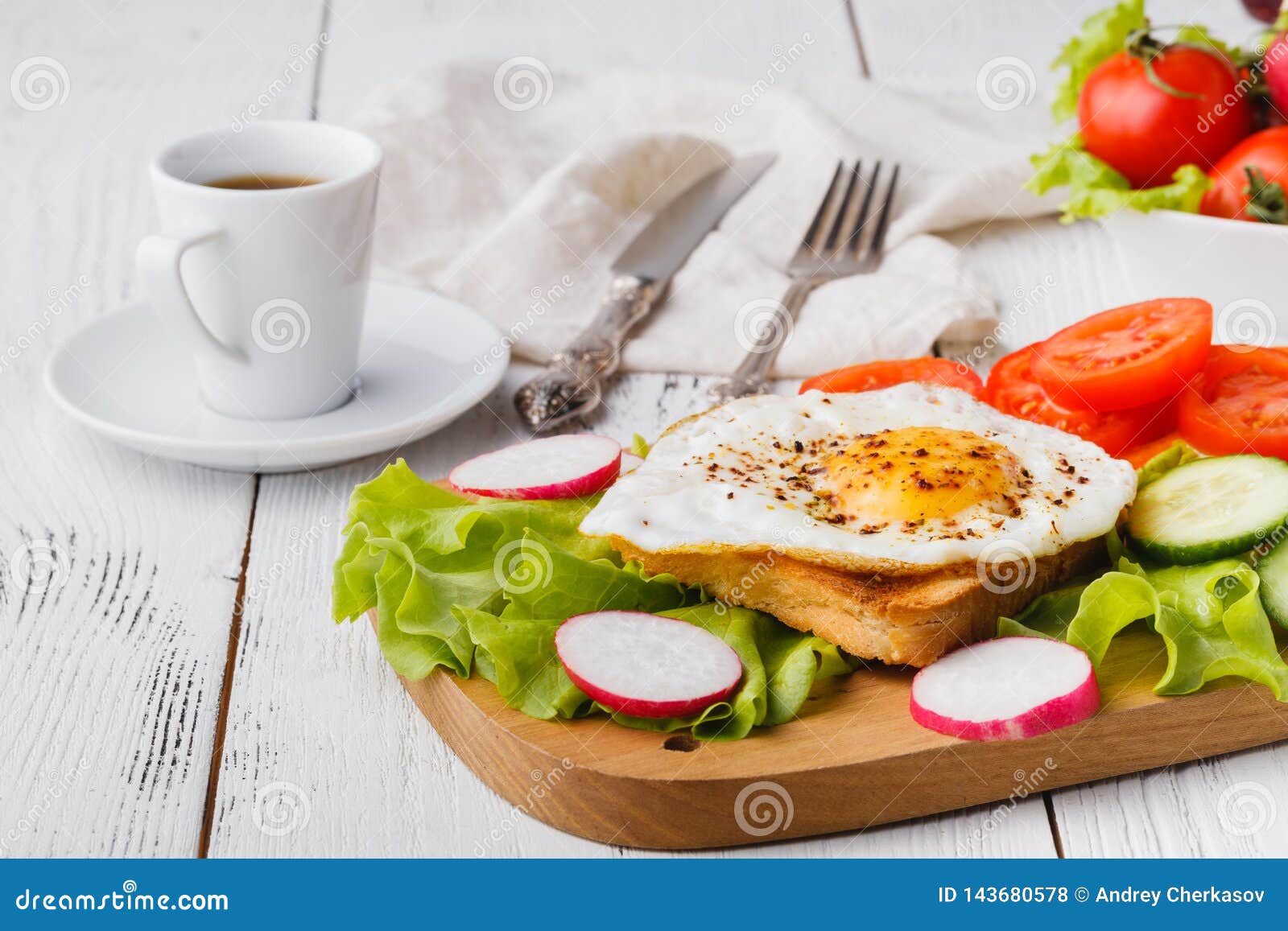 Typical Breakfast with Toast in Hotel Stock Photo Image of knife