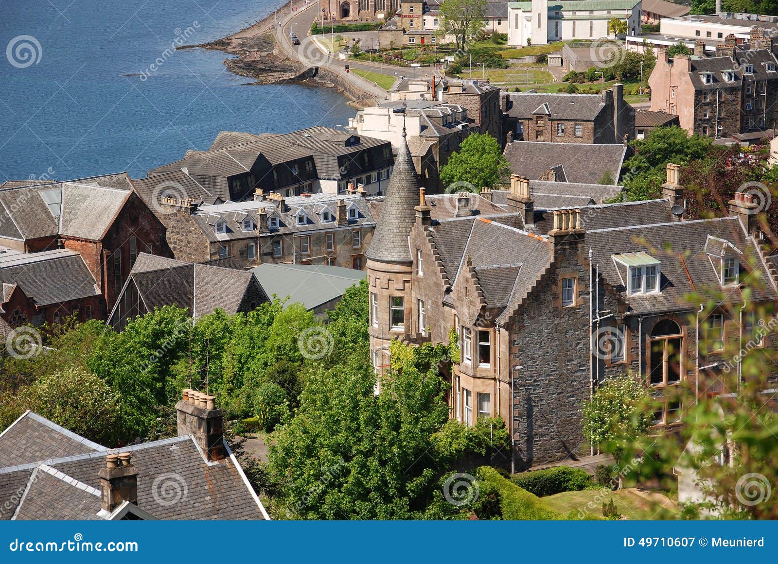 Typical building of Oban editorial photography. Image of cathedral