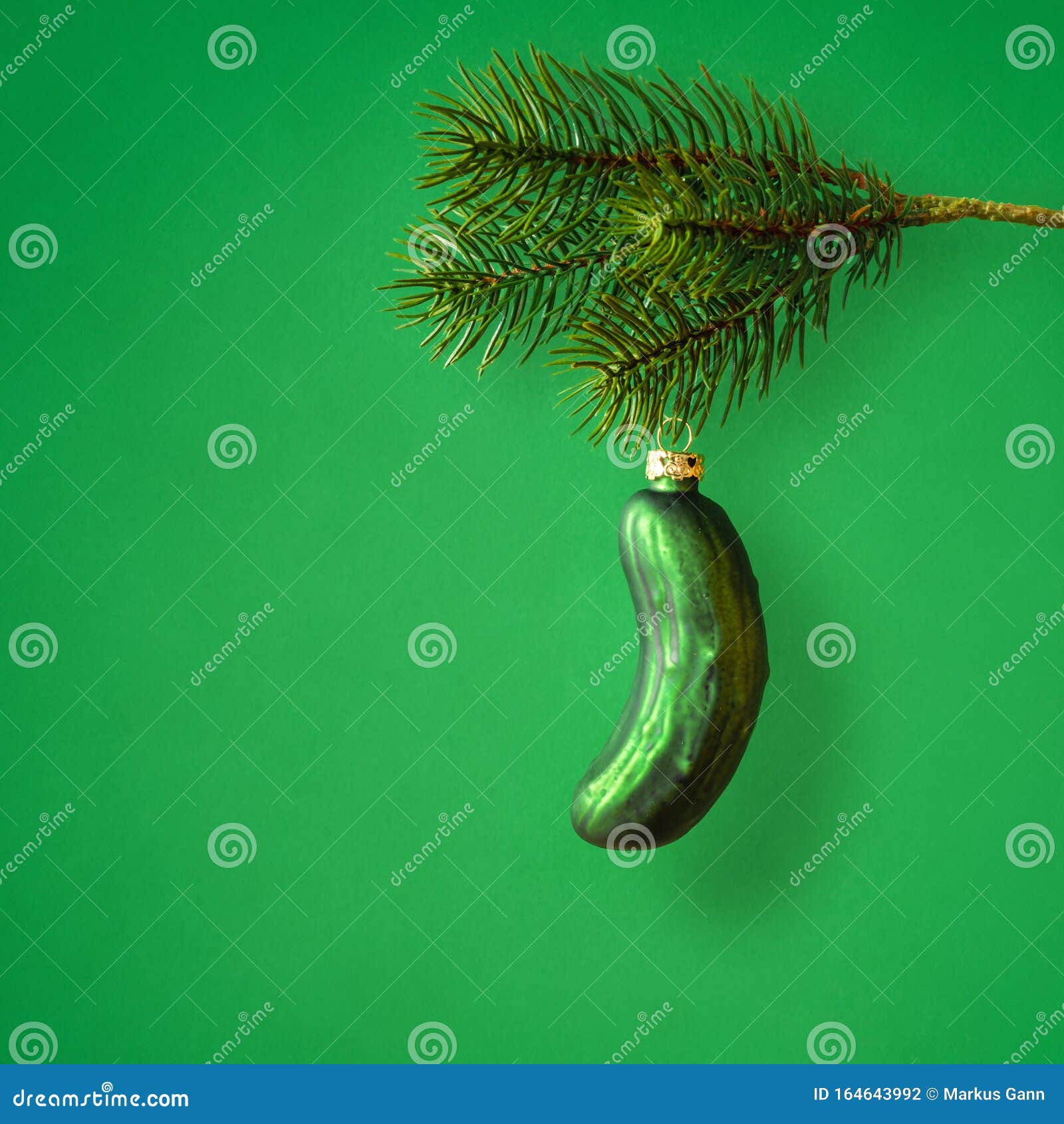 Typical Christmas Gherkin Decoration Stock Photo Image of glass, copy 164643992