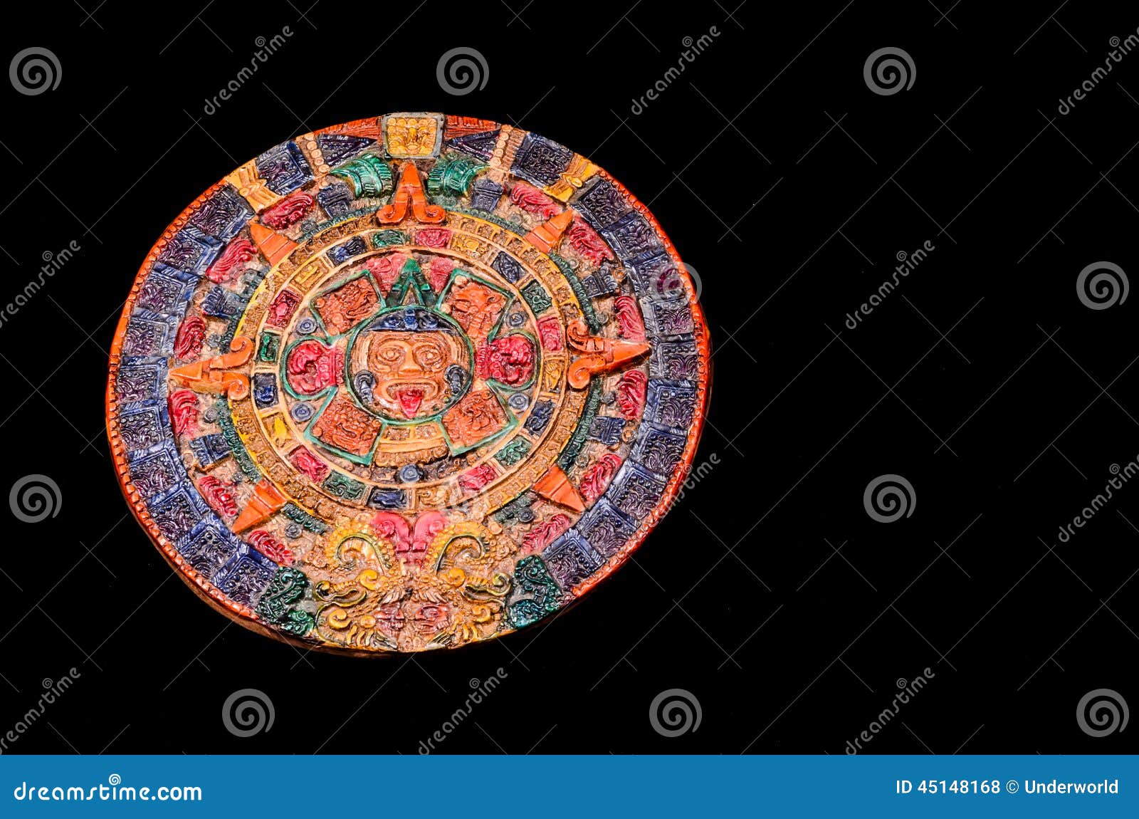 Typical Colored Clay Maya Calendar Stock Photo Image of stone, symbol
