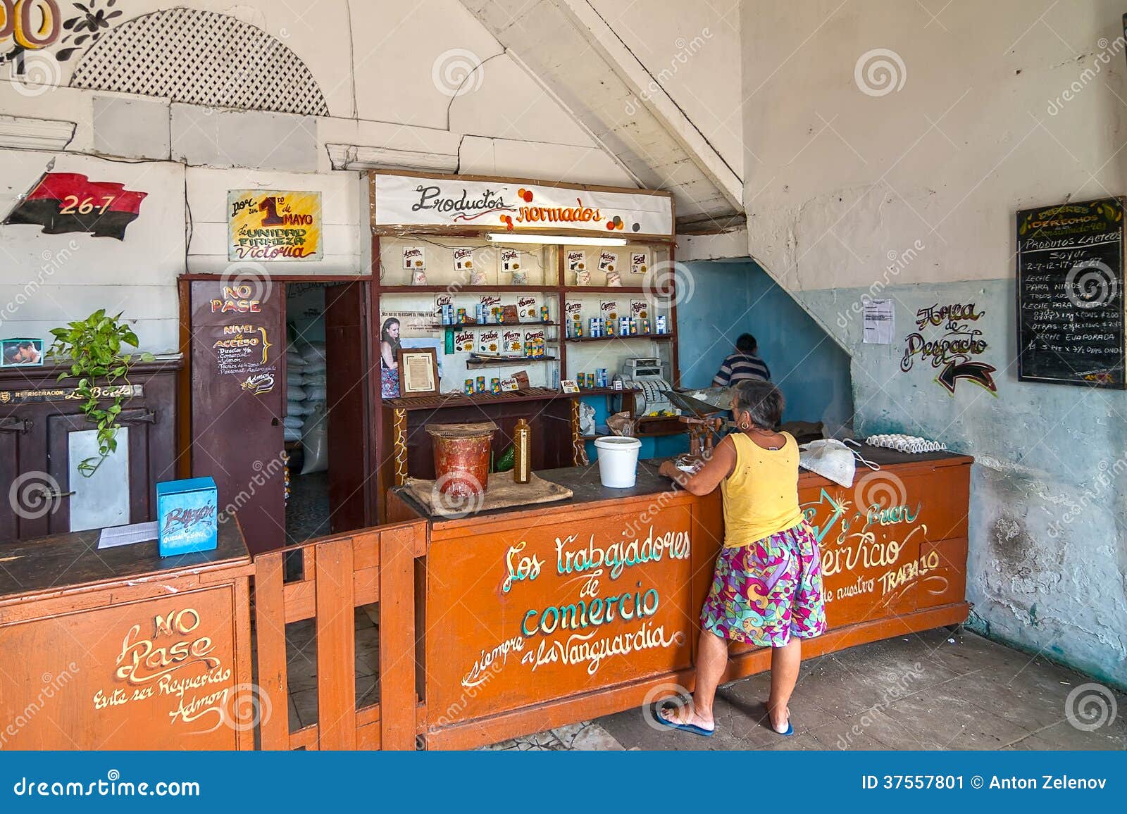 Typical cuban grocery shop editorial photo. Image of shop 37557801