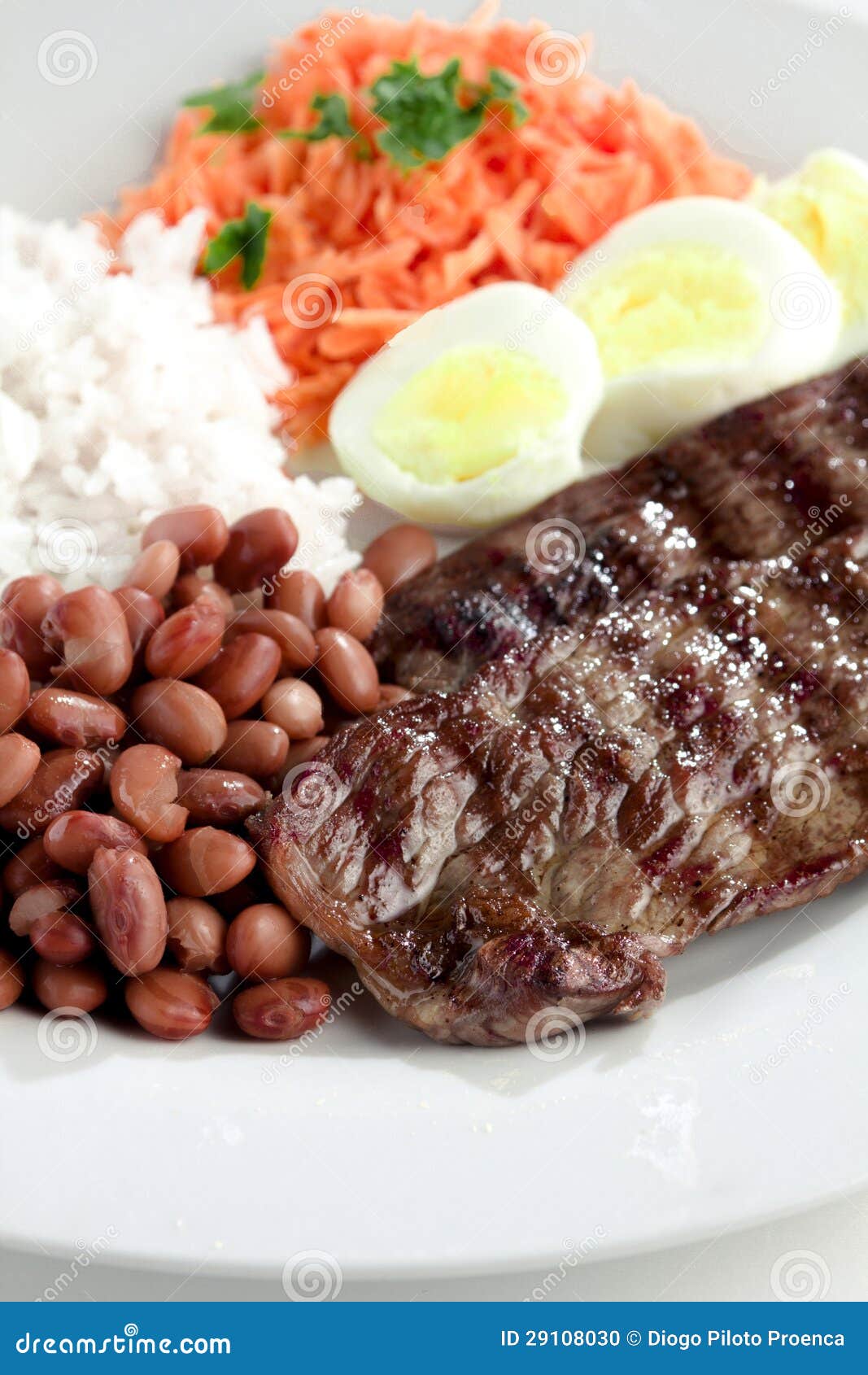 Typical Dish of Brazil, Rice and Beans Stock Photo - Image of roast ...