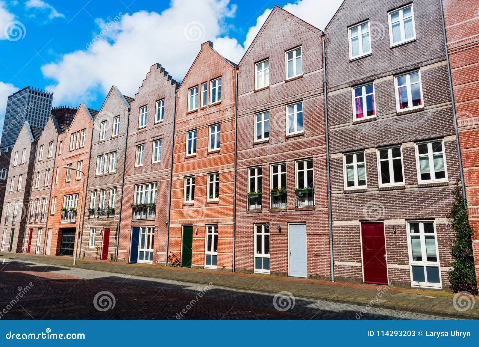 Typical Dutch Colorful Houses, Hague Den Haag, Netherlands Stock Image