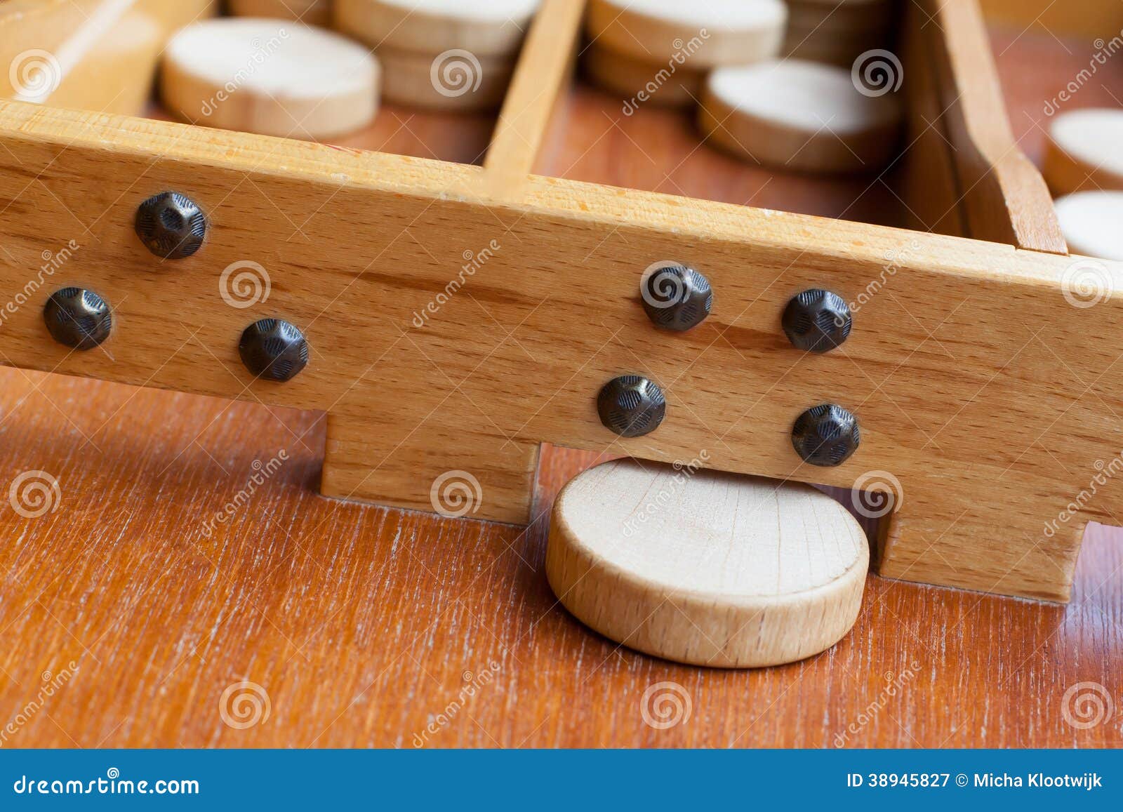 Typical Dutch Wooden Boardgame Sjoelen Stock Image Image of life