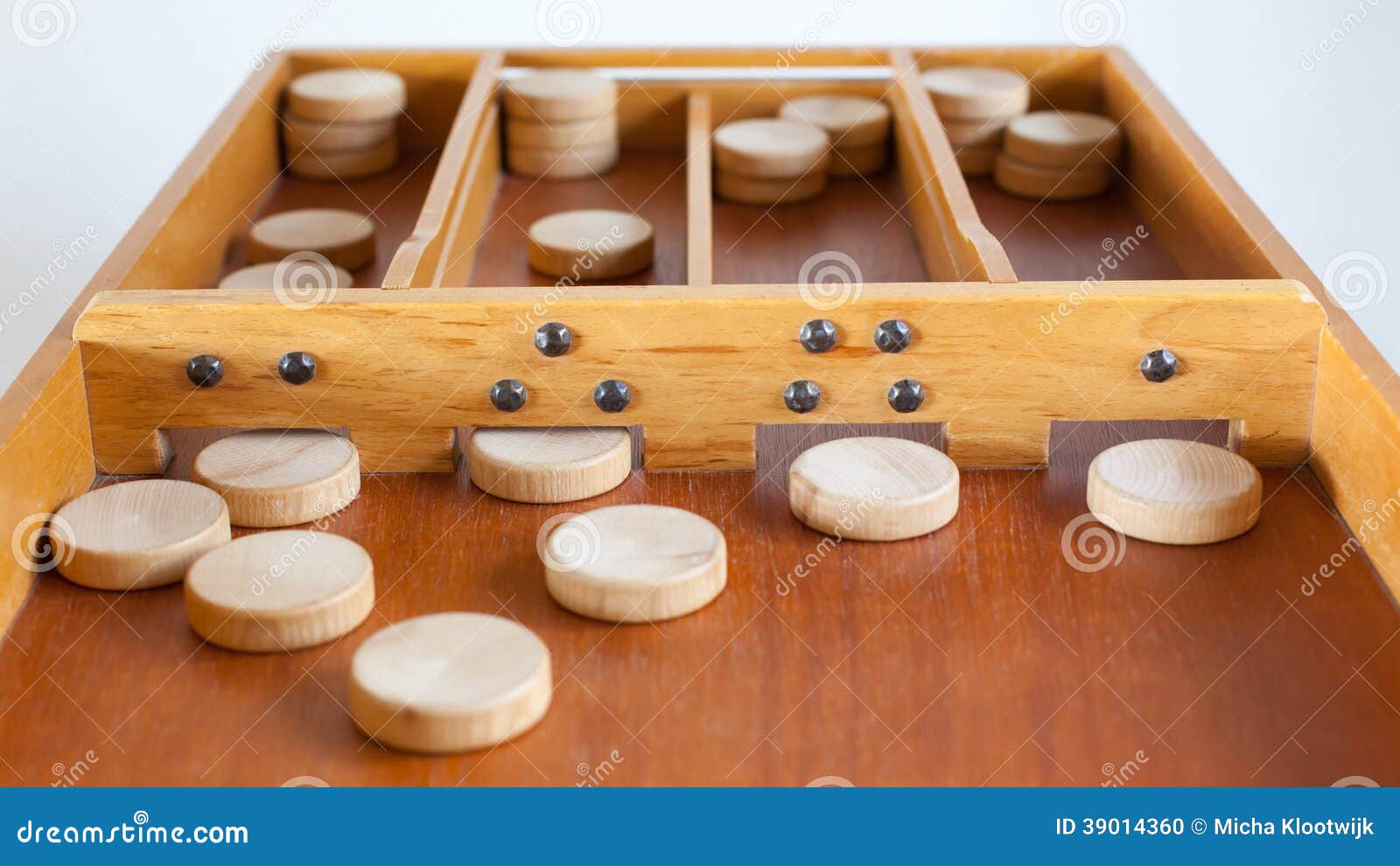 Typical Dutch Wooden Boardgame - Sjoelen Stock Photo 