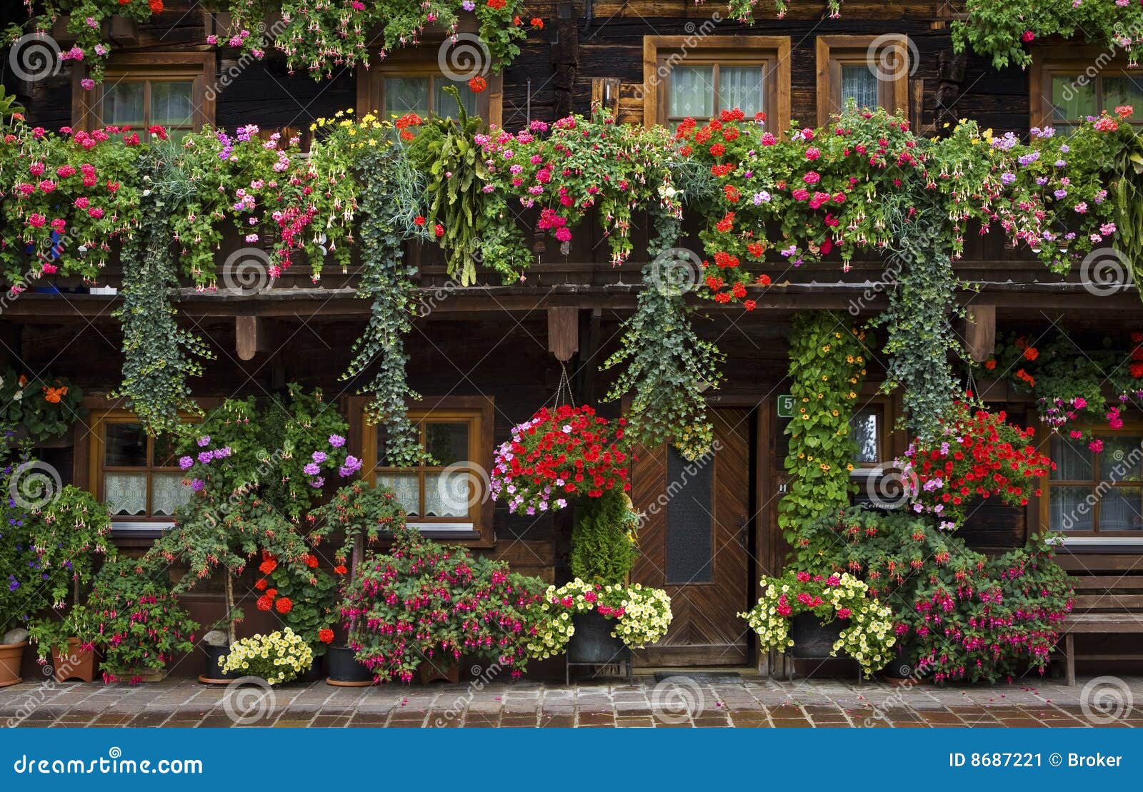 typical floral adornments in austria