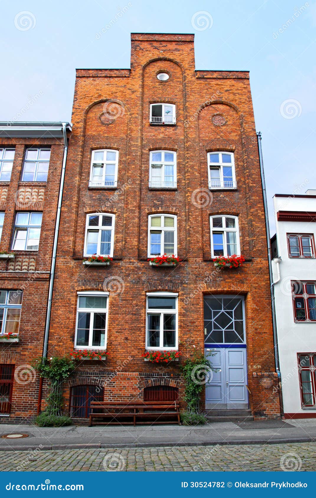 Typical German Residential House in Lubeck Stock Photo - Image of