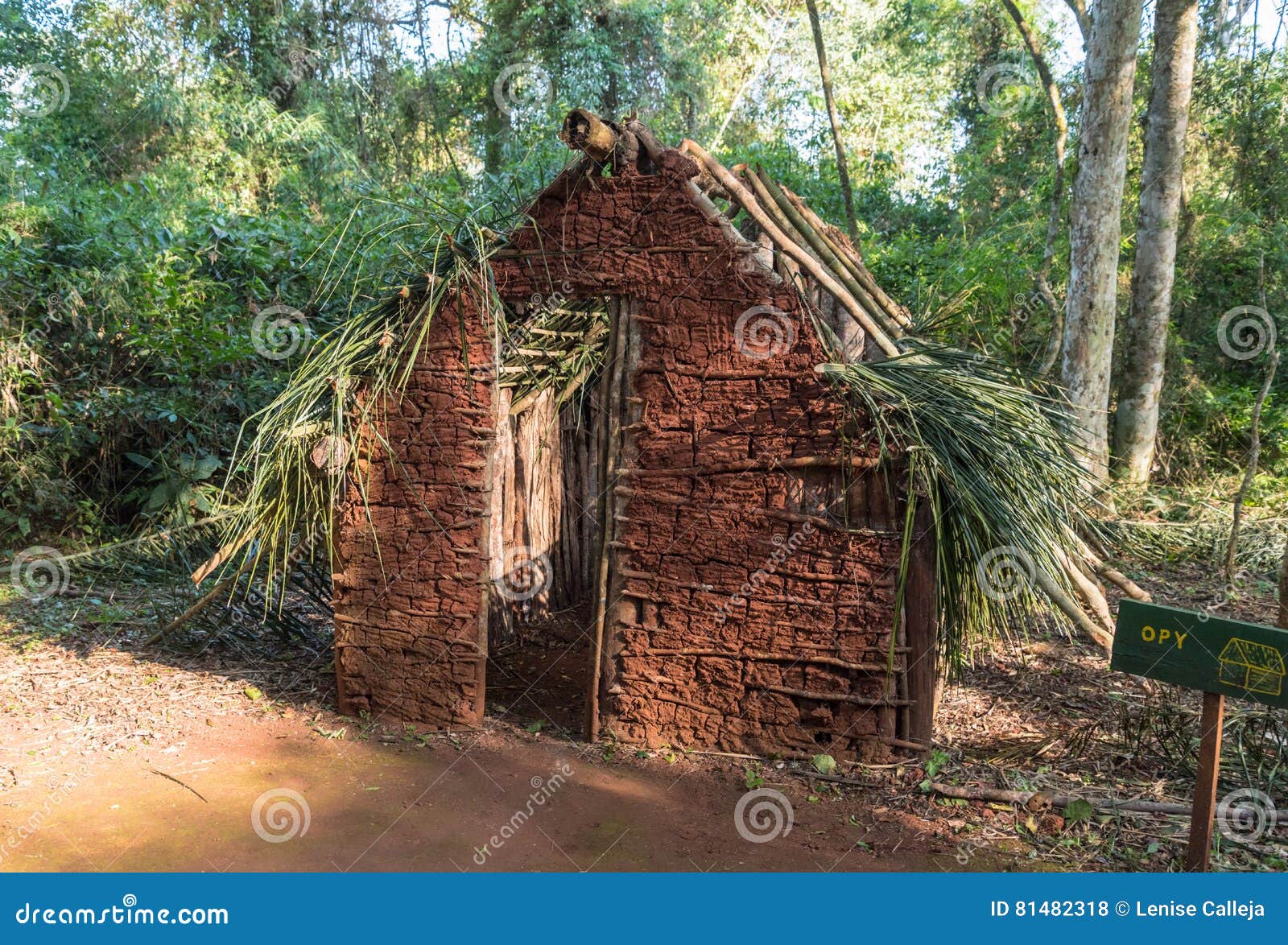 a typical guarani house in misiones province, argentina