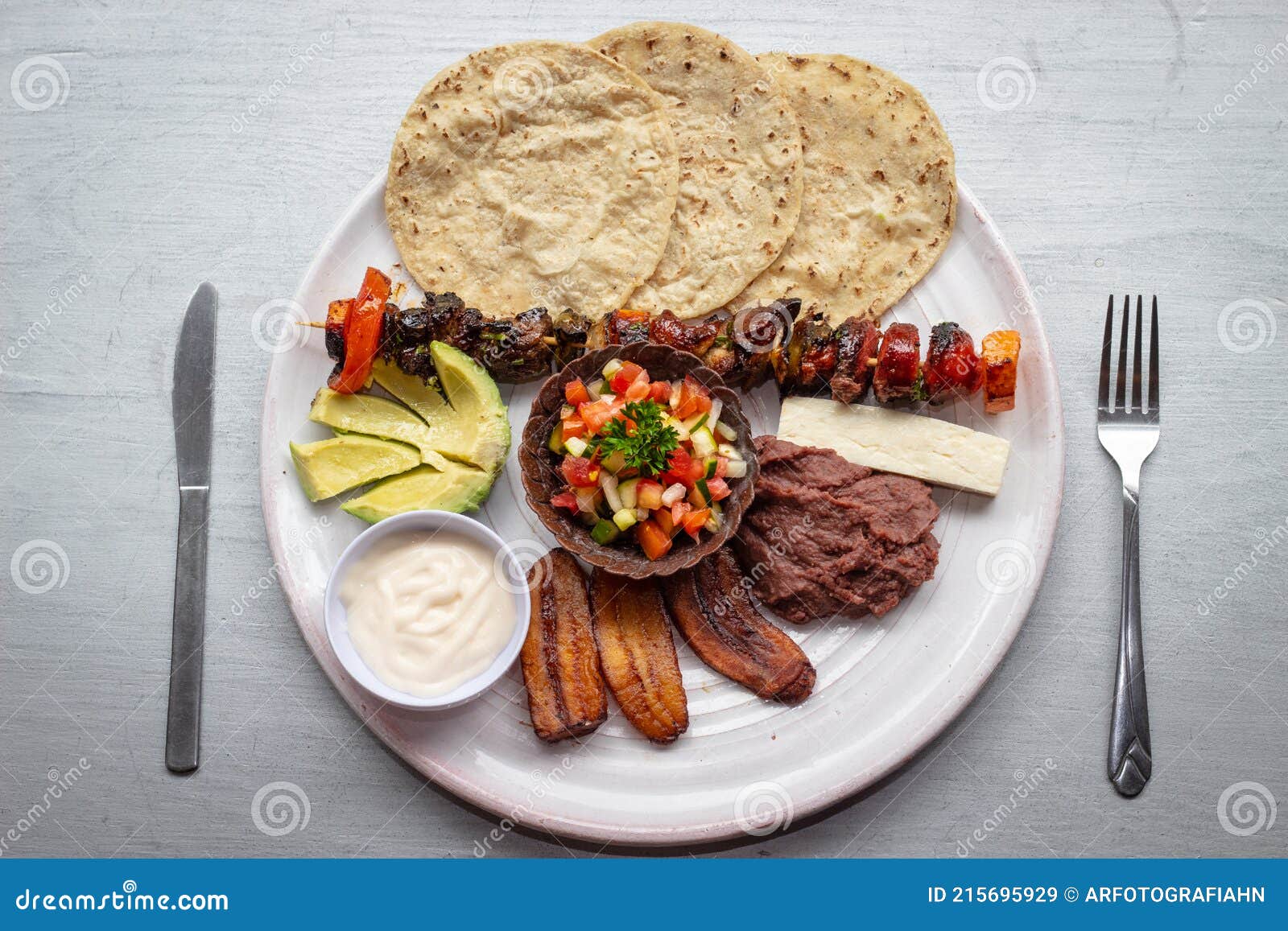 typical honduran food plate