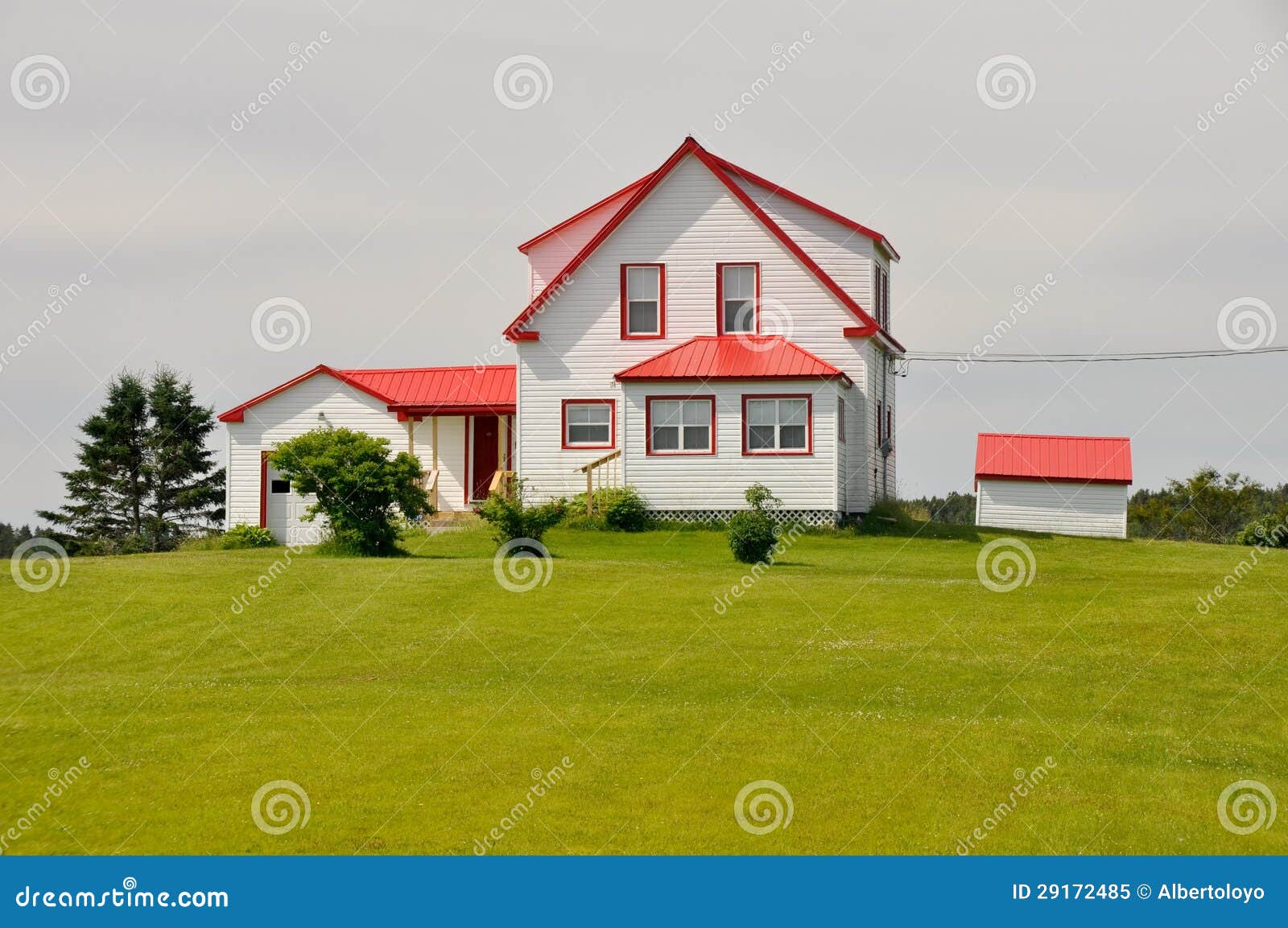 Typical House in Campobello Island (Canada) Stock Image Image of