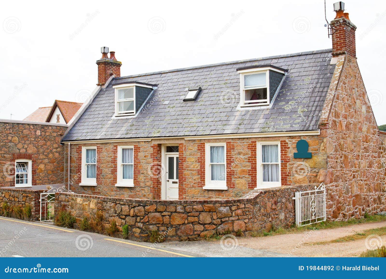 Typical House on the Channel Island of Jersey Stock Photo Image of