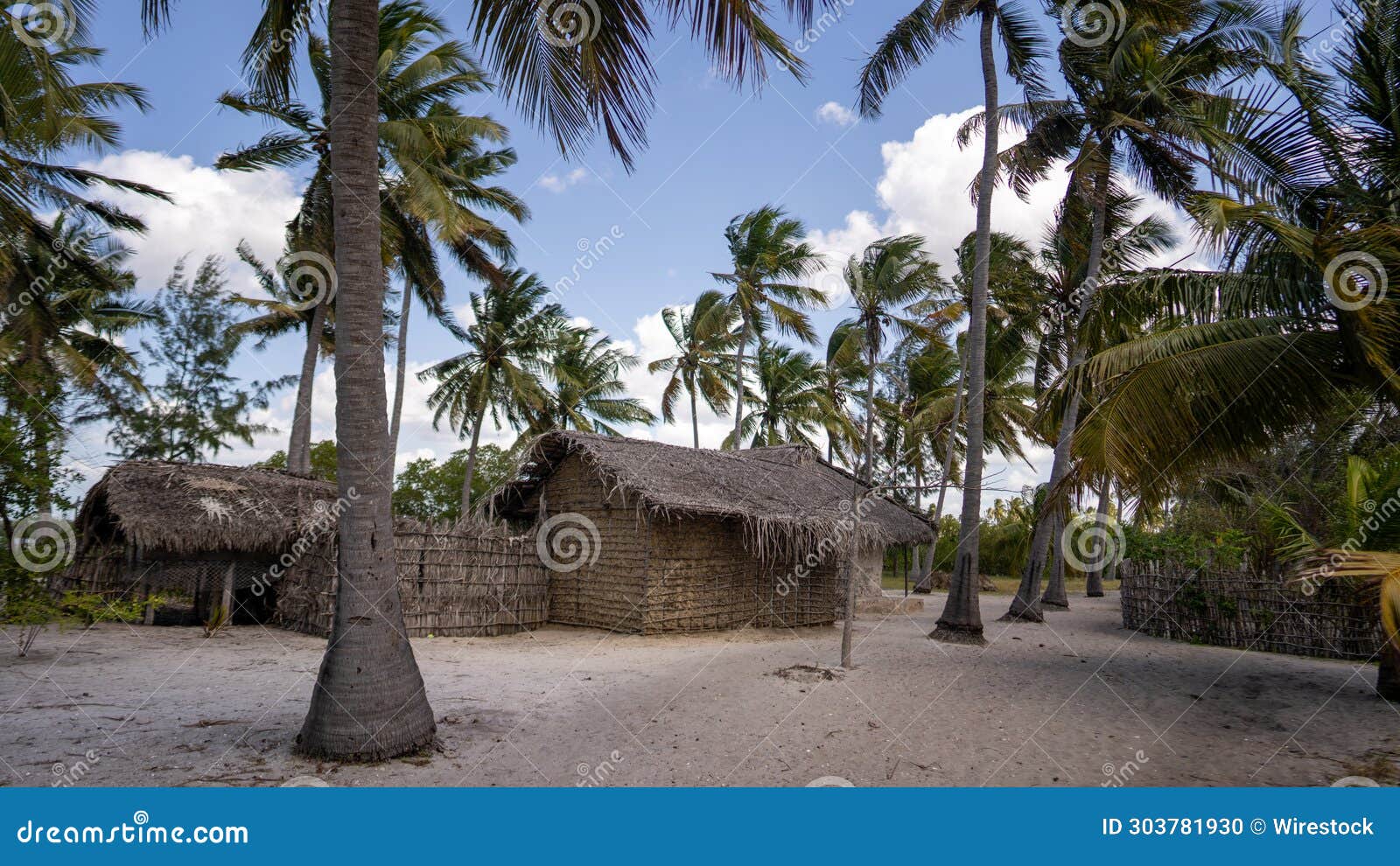 typical house in mocimboa da praia in cabo delgado province, mozambique