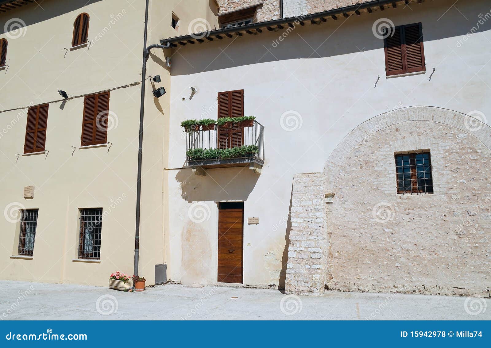 Typical House. Spello. Umbria Stock Photo Image of light