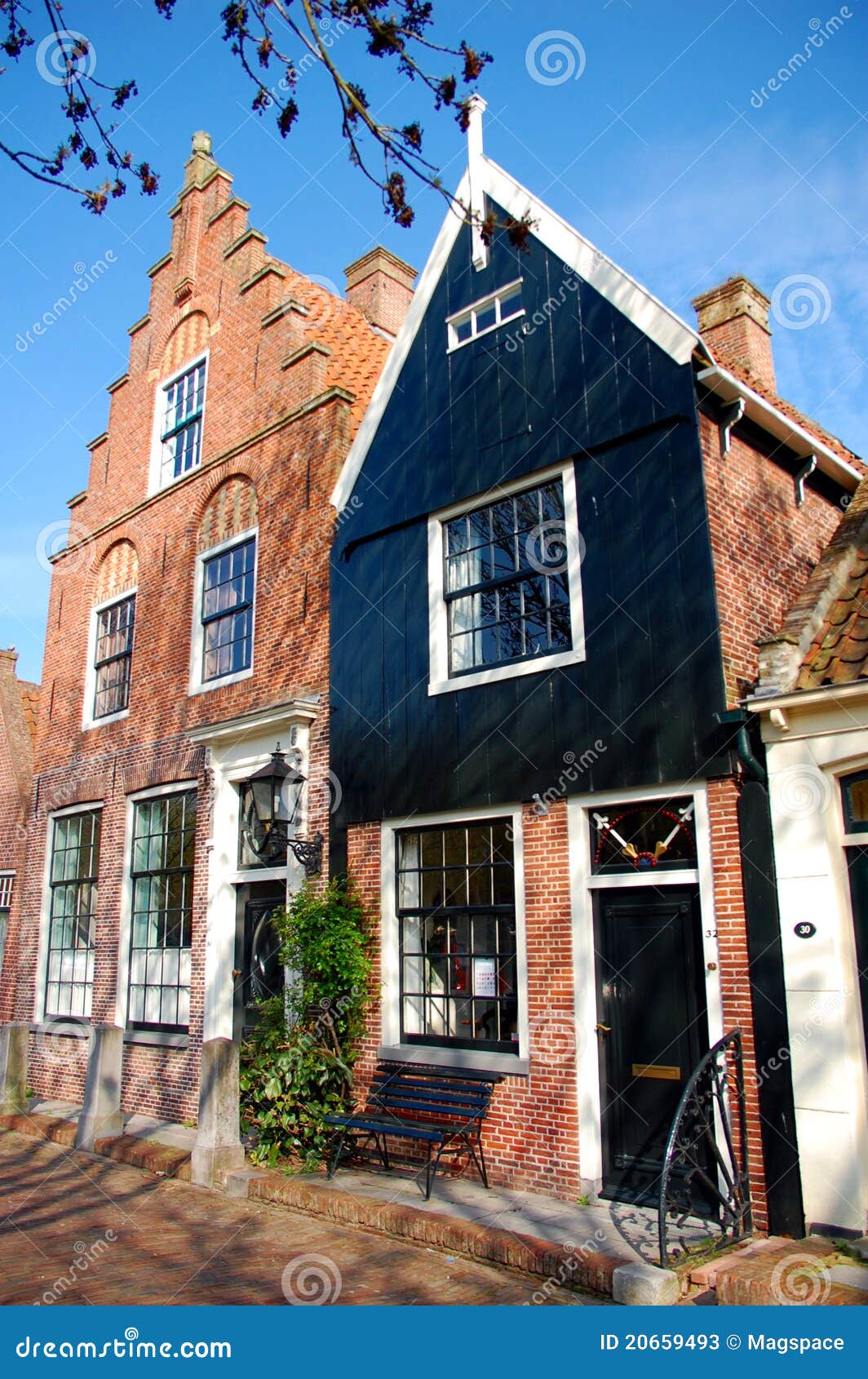 Typical Houses on the Canal, Edam, Netherlands Stock Image Image of