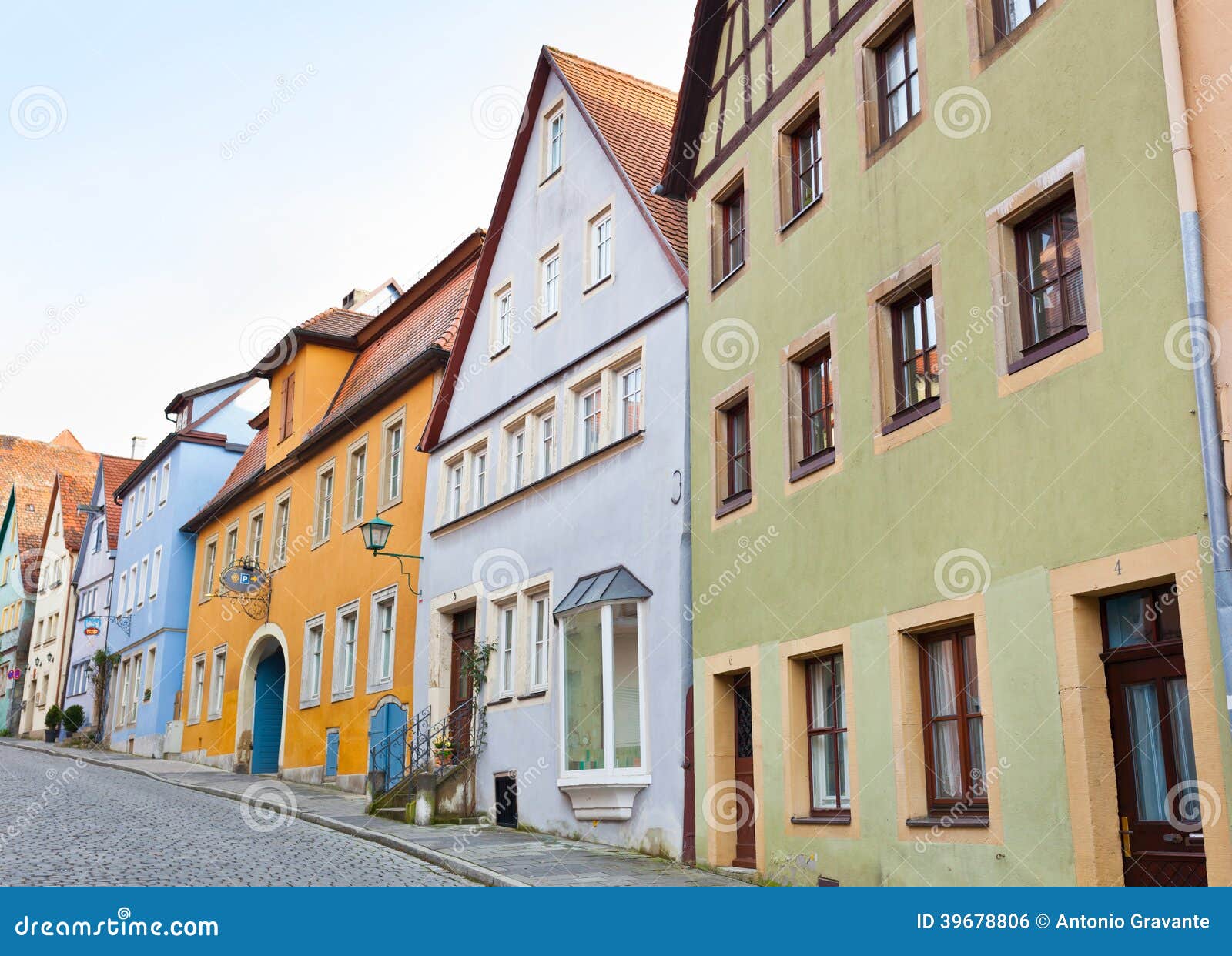 Typical Houses in Rothenburg Ob Der Tauber Stock Photo Image of