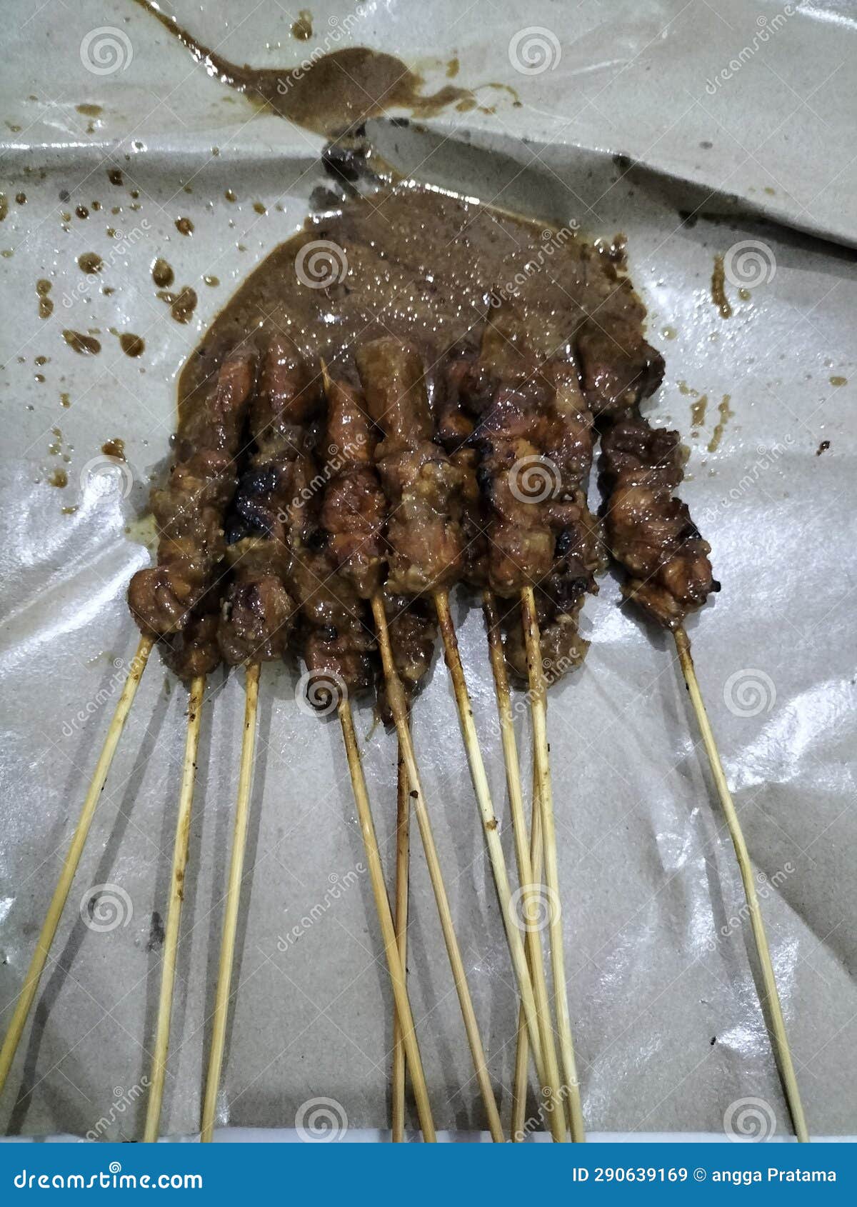 Typical Indonesian Food, Chicken Satay Stock Image - Image of satay