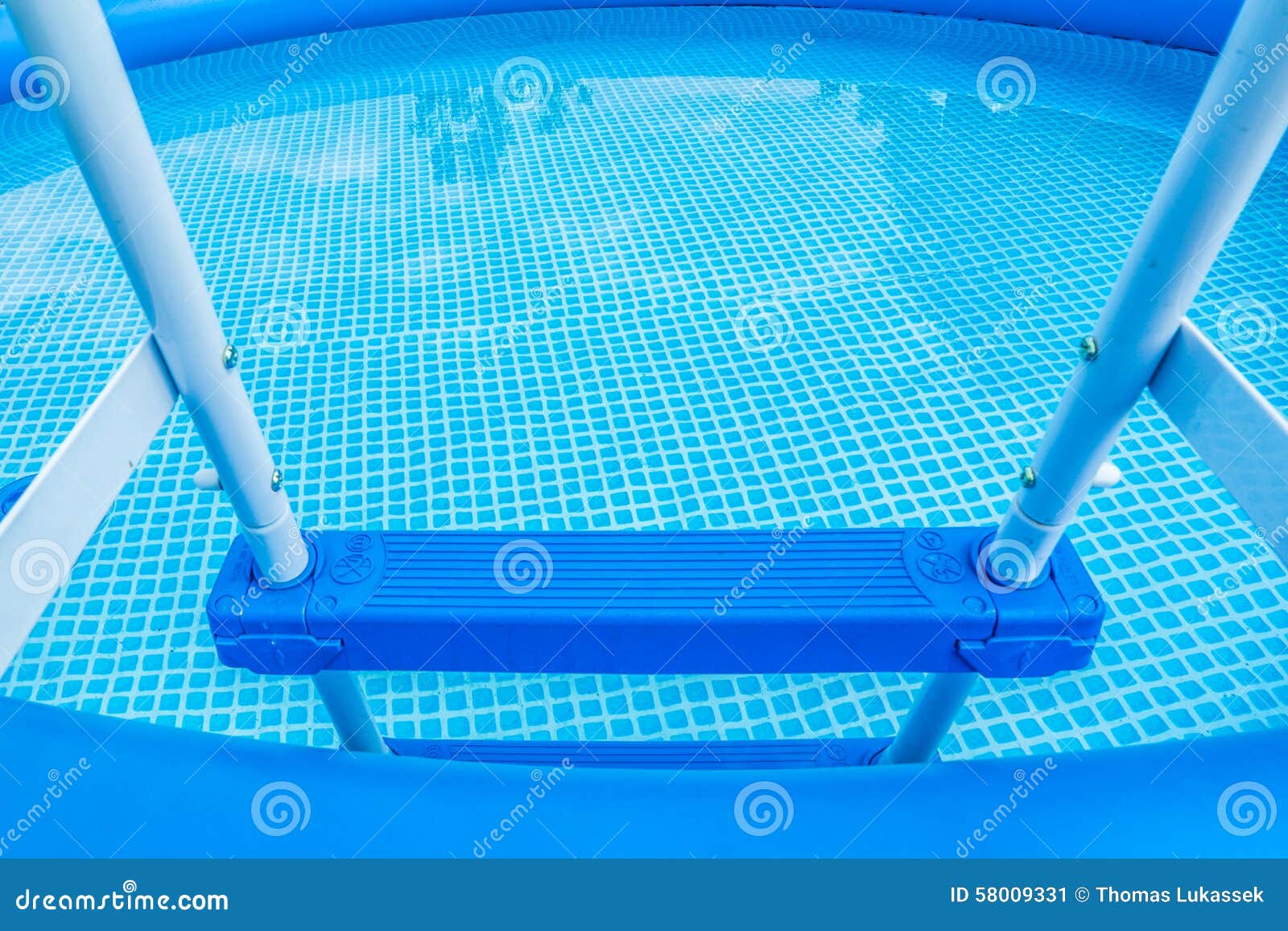 Typical Inflatable Swimming Pool In The Garden Stock Image Image Of Blue Material 58009331