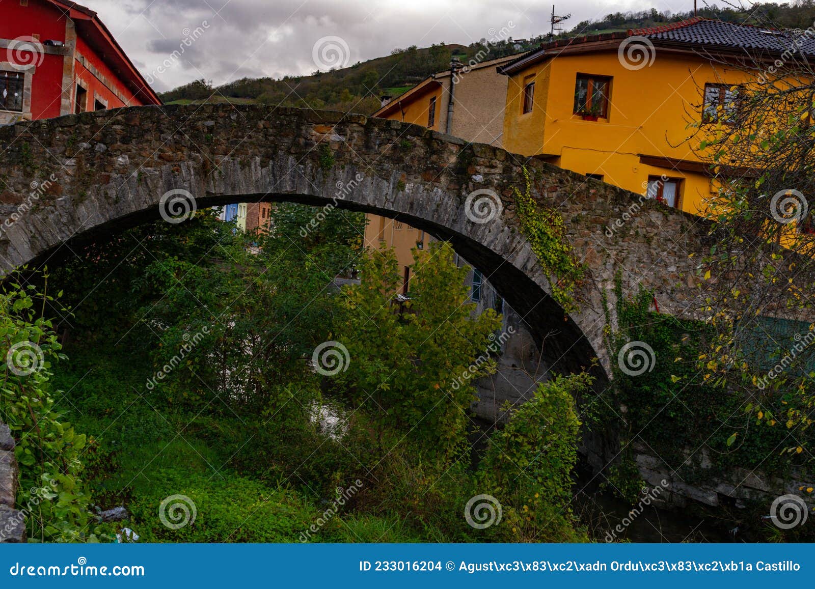 medieval bridge over the villoria river