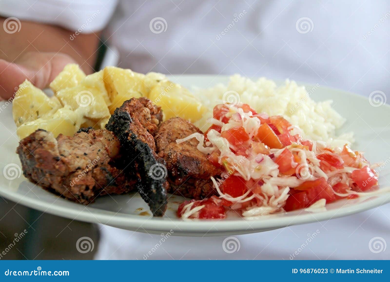 Typical Latin American Dish with Chicken, Nicaragua Stock Image Image