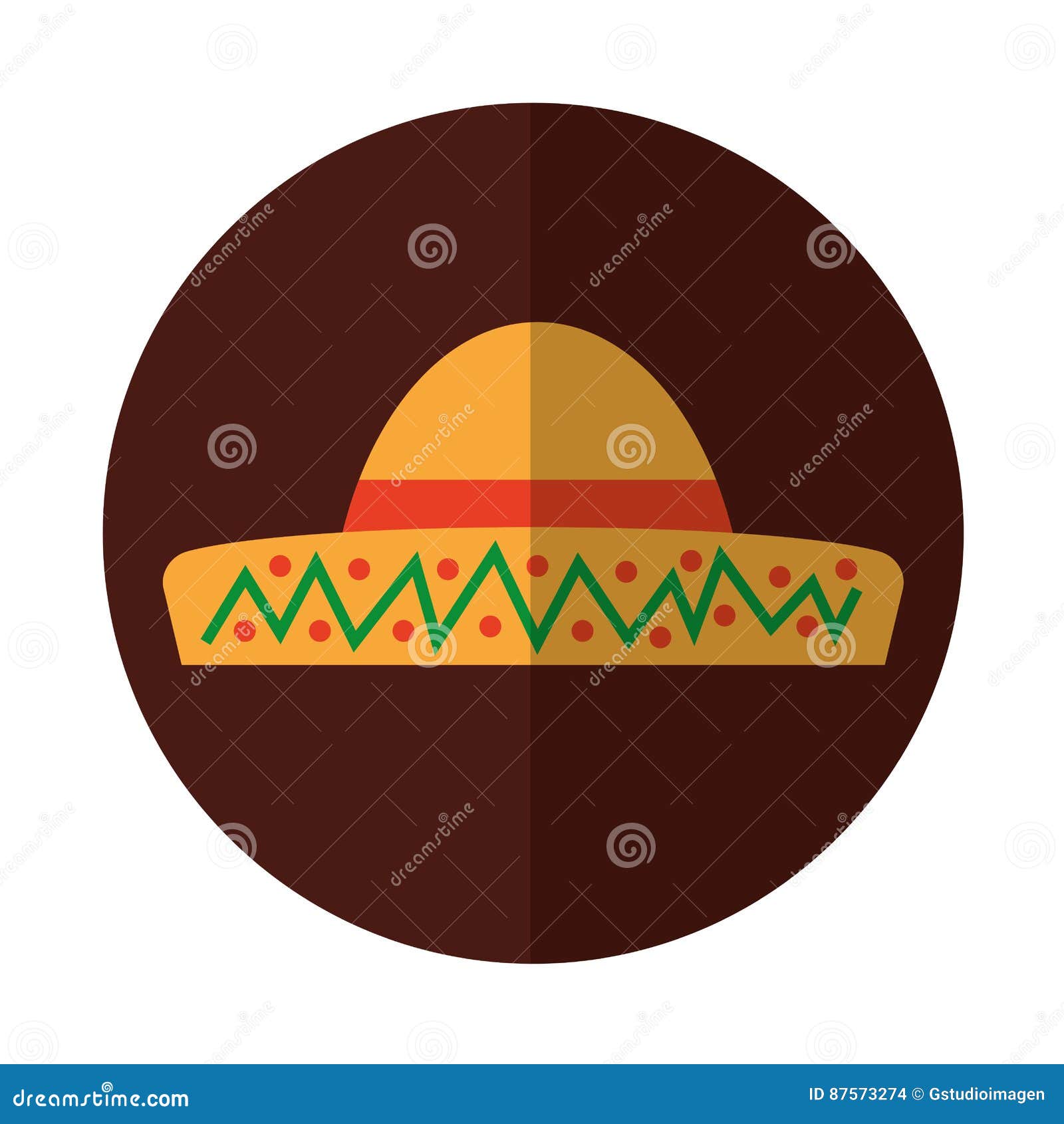 Typical latin american hat stock vector. Illustration of american