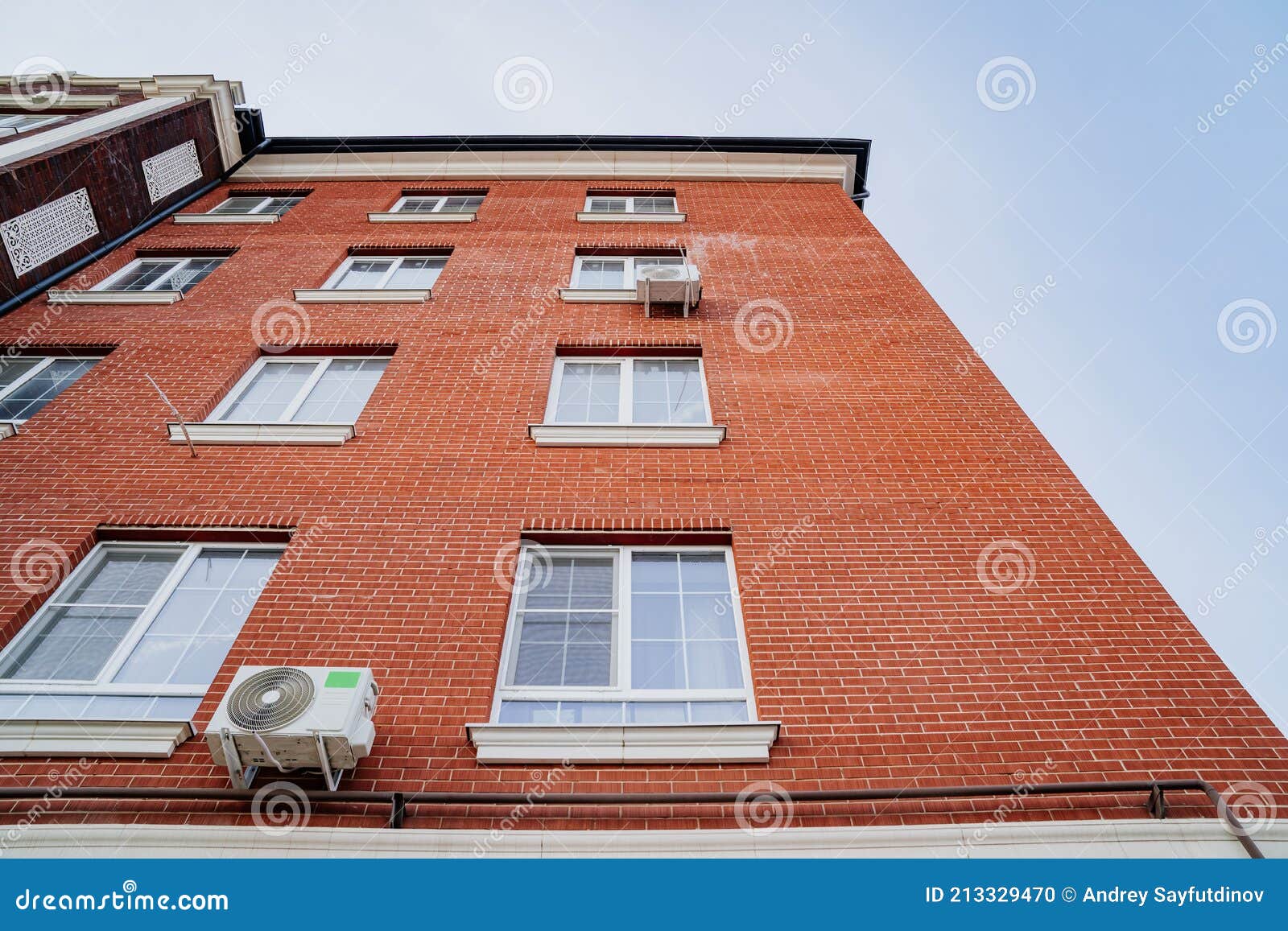 typical low-rise apartment building. construction of affordable housing.