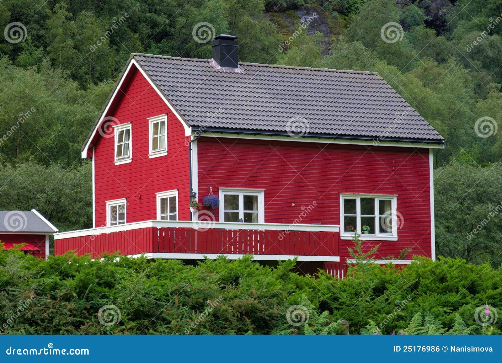 Typical Norwegian house stock photo. Image of norway 25176986
