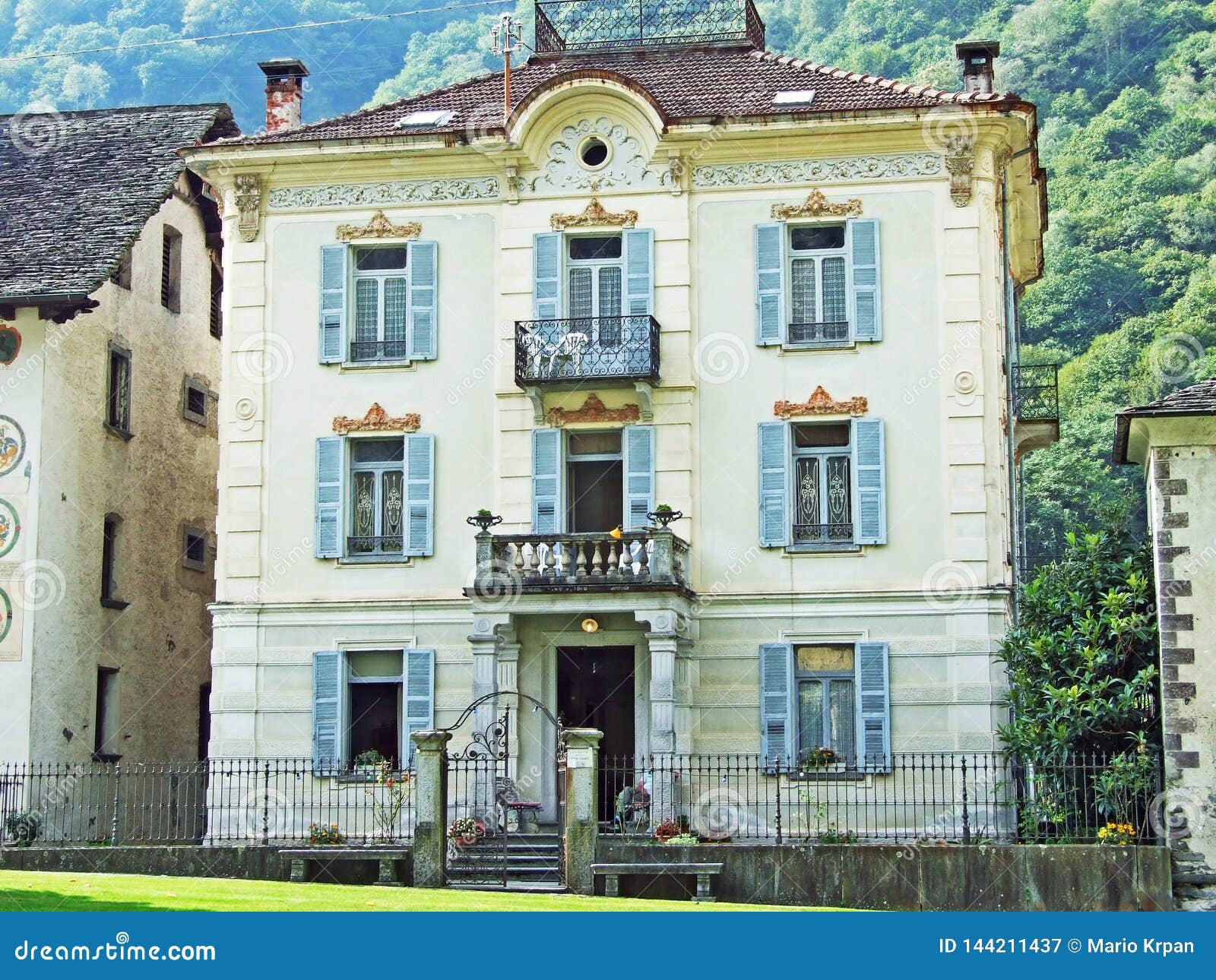 a typical old traditional architecture in the magic valley or valle di magia valle maggia