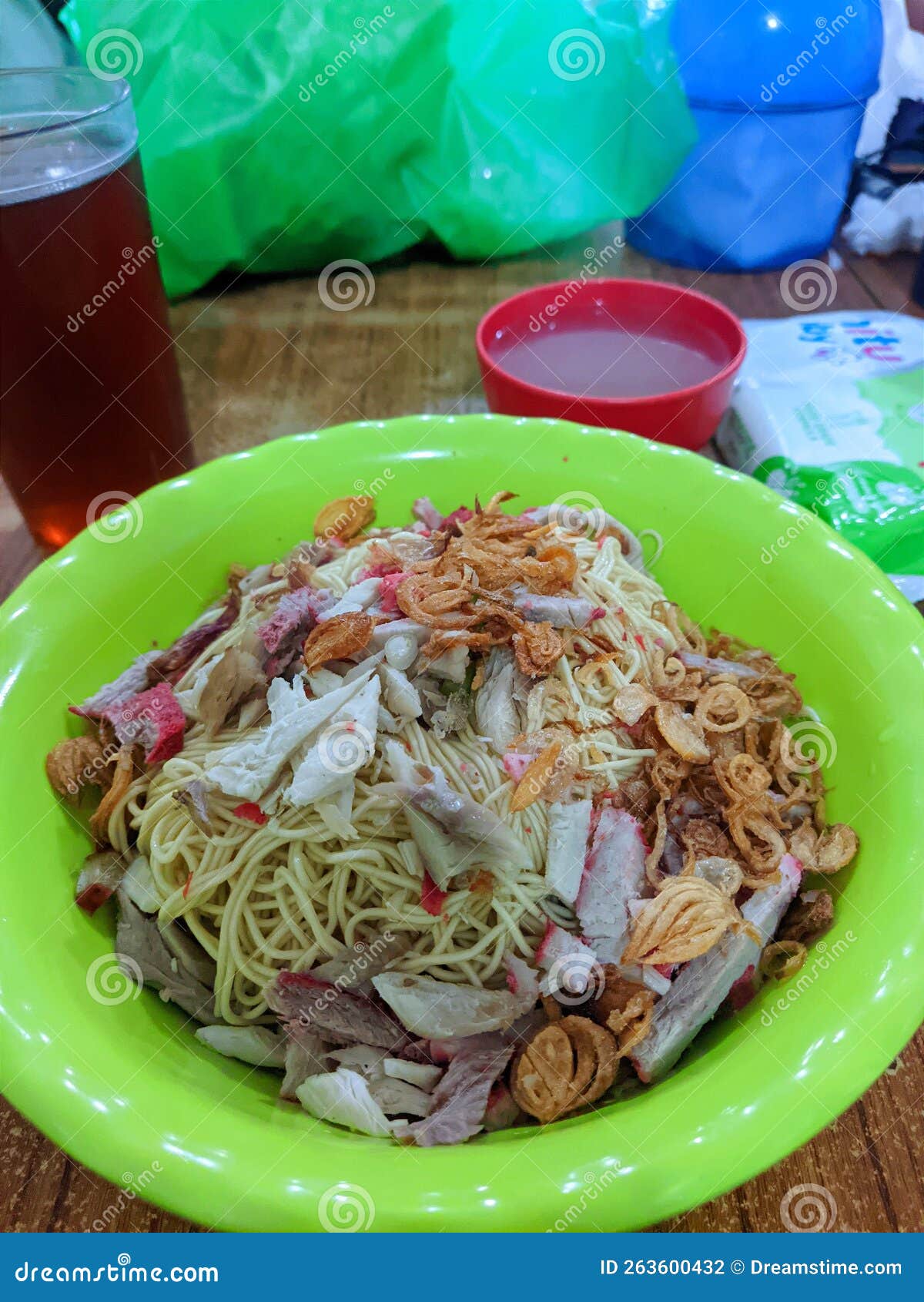 Typical Pork Noodle in Jakarta Stock Photo Image of curry, salad
