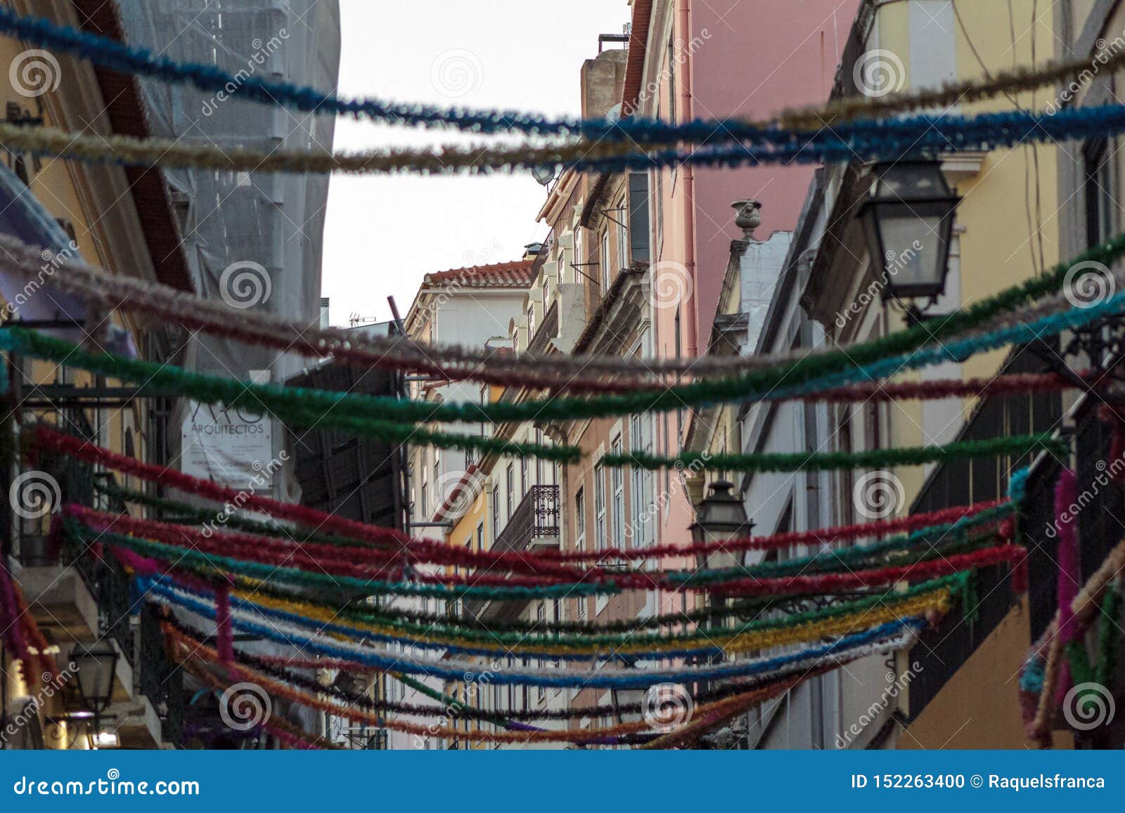 Typical Portuguese Popular Saints Decoration in a Street Stock Photo ...