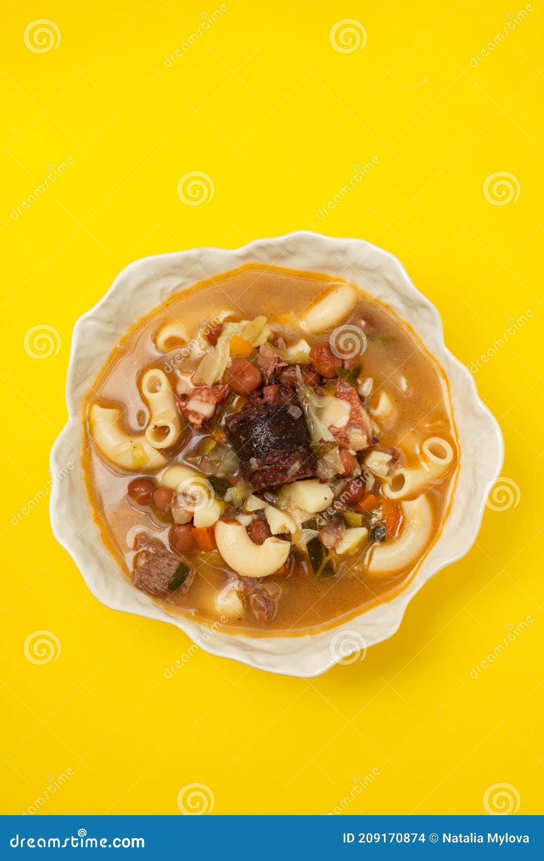 Typical Portuguese Soup Sopa a Lavrador Stock Photo Image of beans