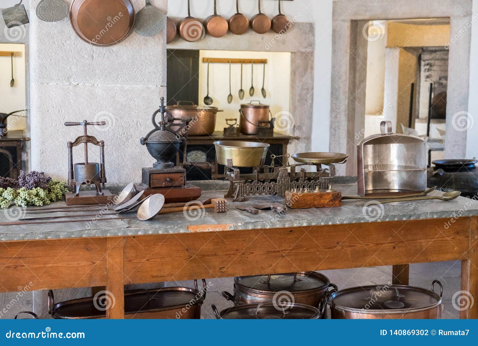 Typical Portuguese Vintage Kitchen Stock Photo Image of iron, black