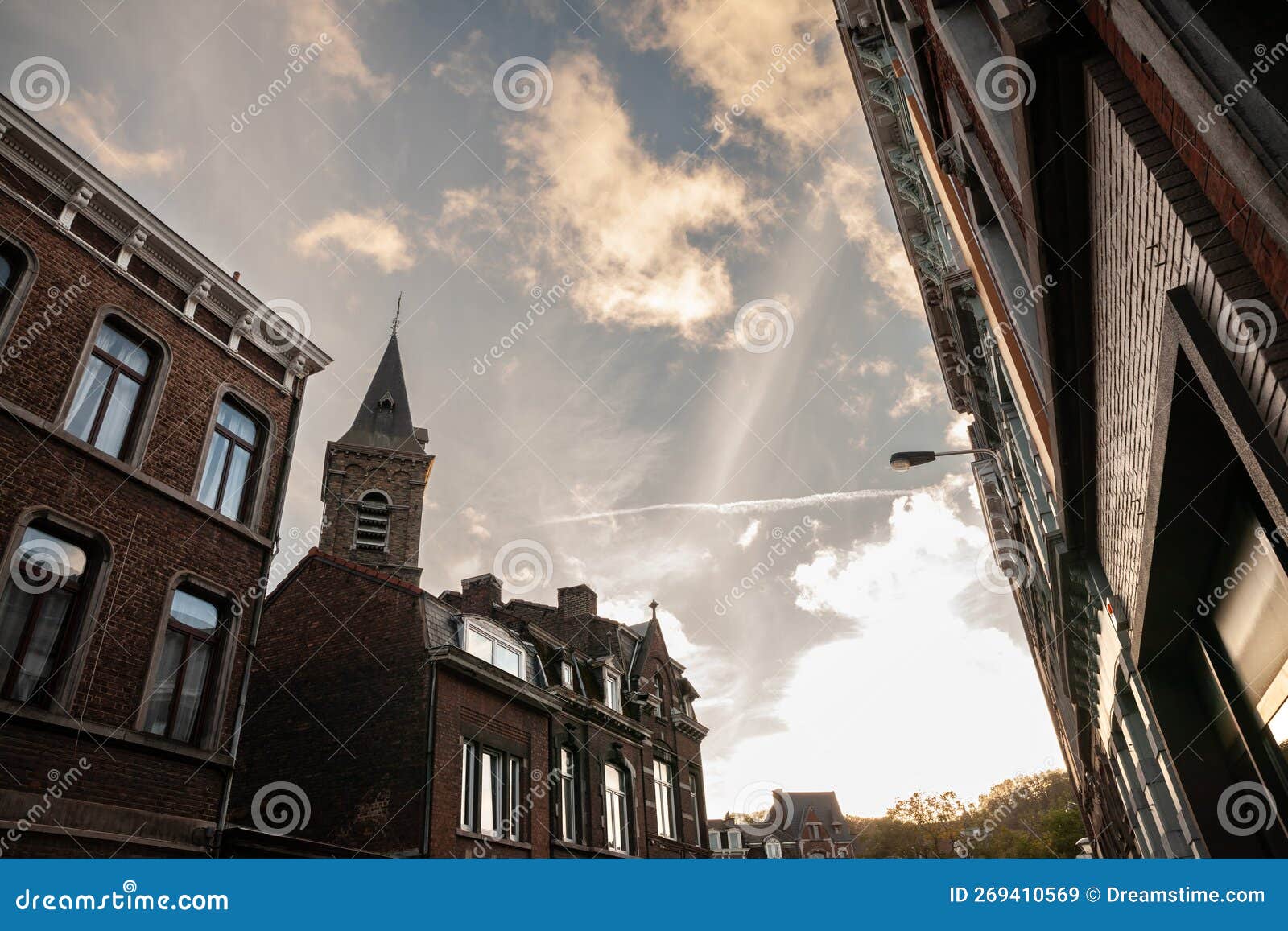 Typical buildings in the city centre of Liege, Belgium Stock Photo