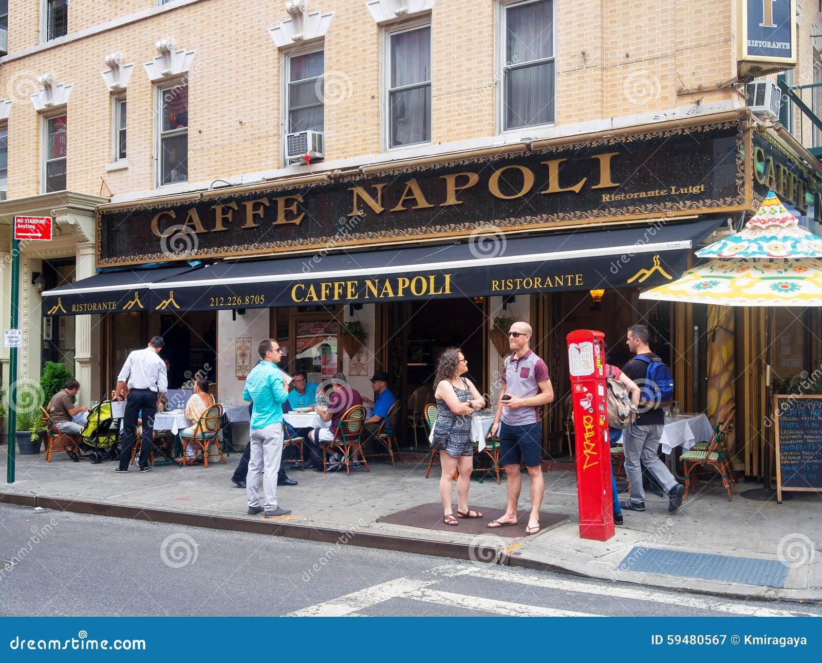 Typical Restaurant At Little Italy In New York City Editorial typical-restaurant-at-little-italy-in-new-york-city-editorial