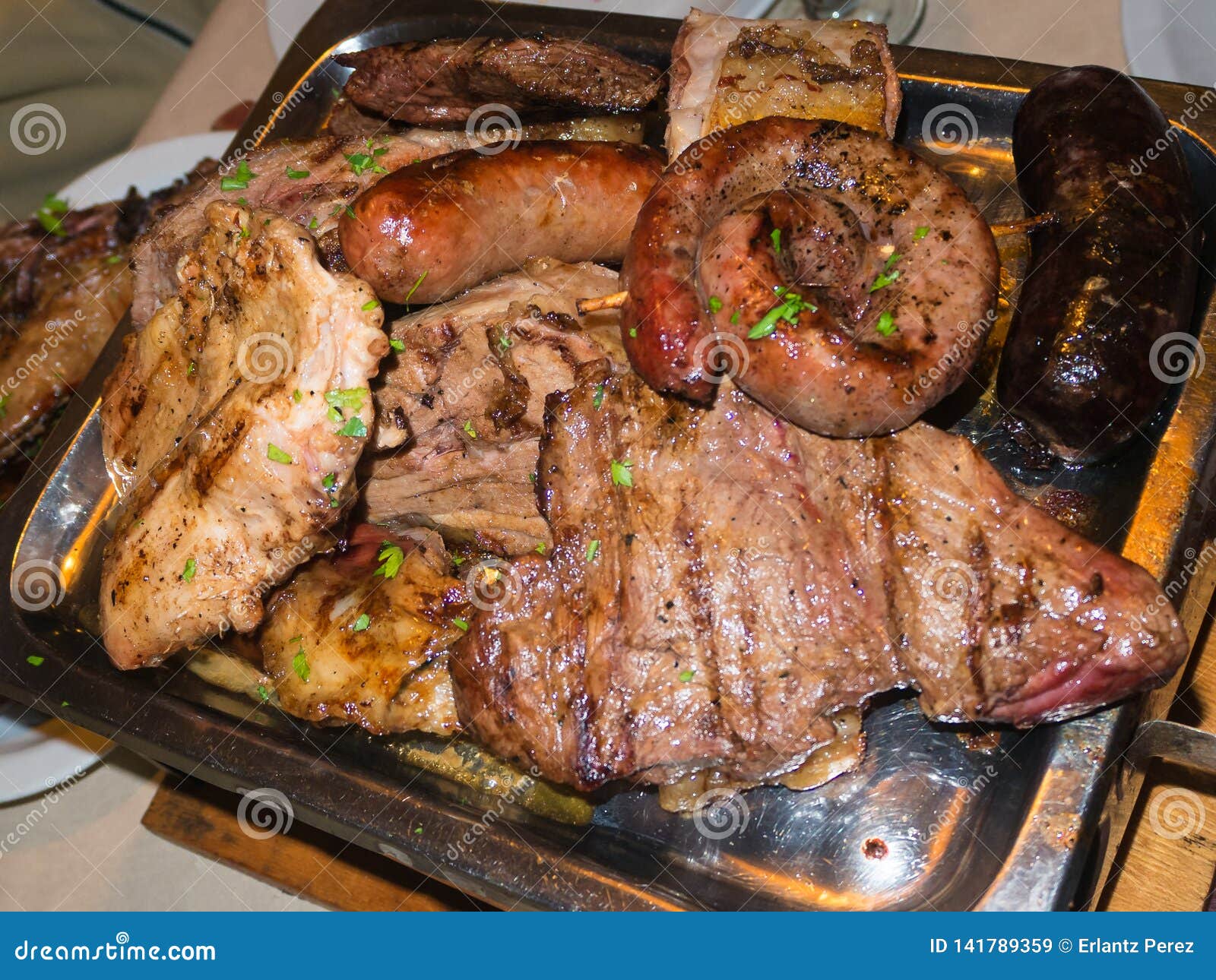 Typical Roast Beef and Sausages in Argentina Stock Image Image of