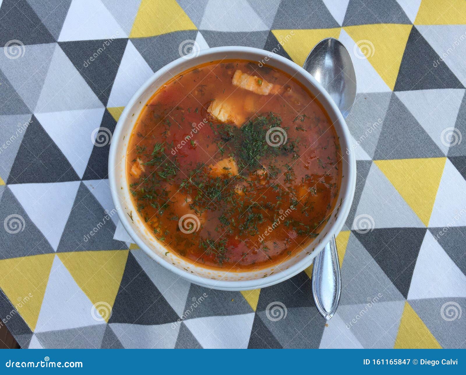 typical romanian lentil and chicken soup