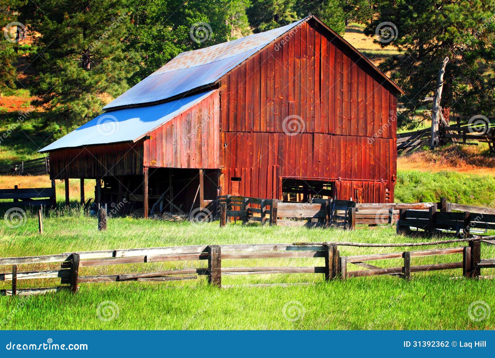 typical rustic old working barn