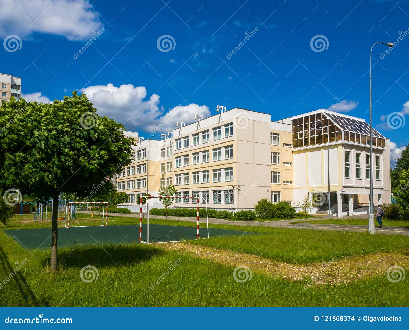 Typical Secondary School in Moscow, Russia Editorial Stock Image