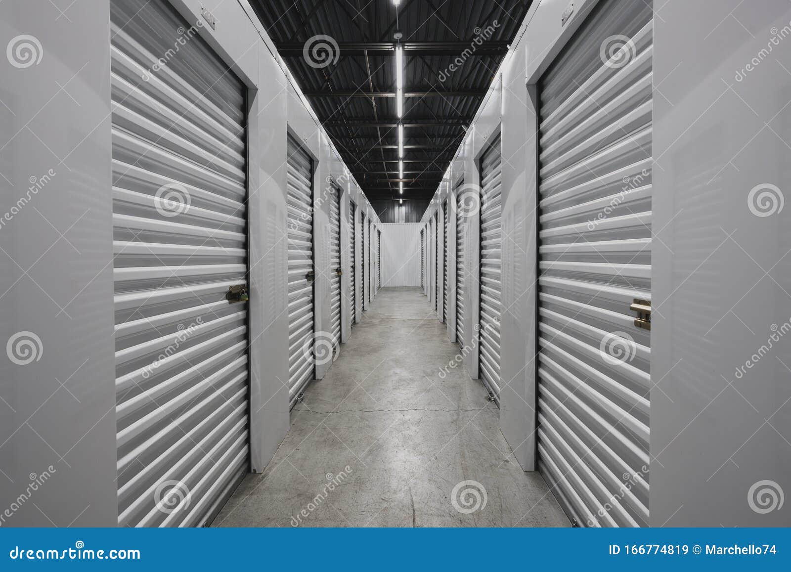 Typical Self Storage Facility, Metal Doors with Locks Stock Image Image of indoor, lock 166774819